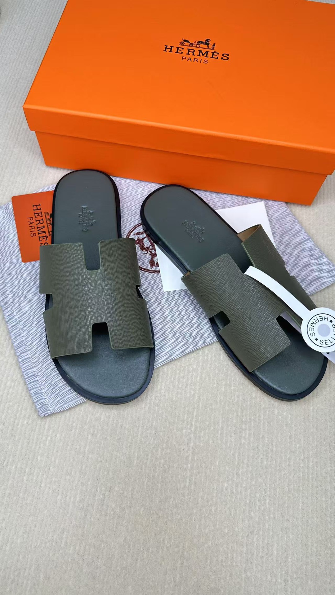 Cheap Hermes Slippers For Men in 211459, $60 USD- [IB211459] - Replica Hermes Slippers For Men