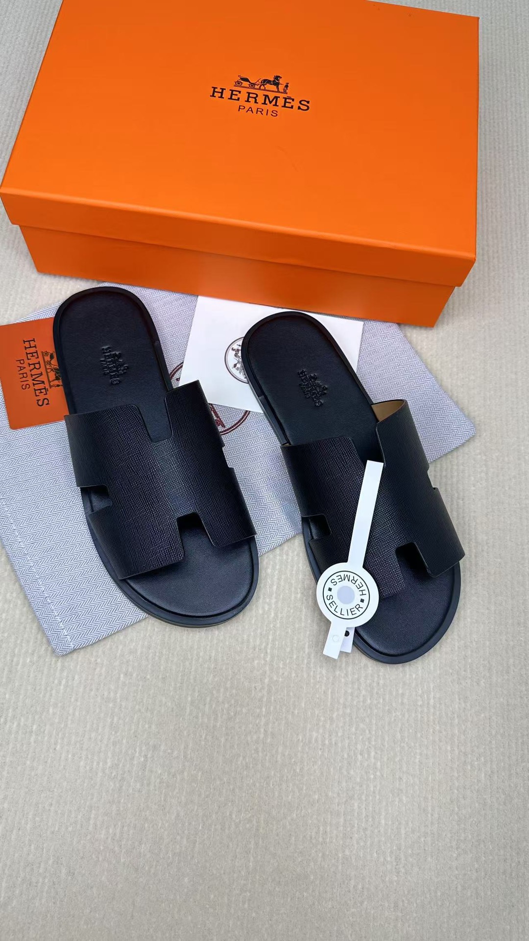 Cheap Hermes Slippers For Men in 211460, $60 USD- [IB211460] - Replica Hermes Slippers For Men