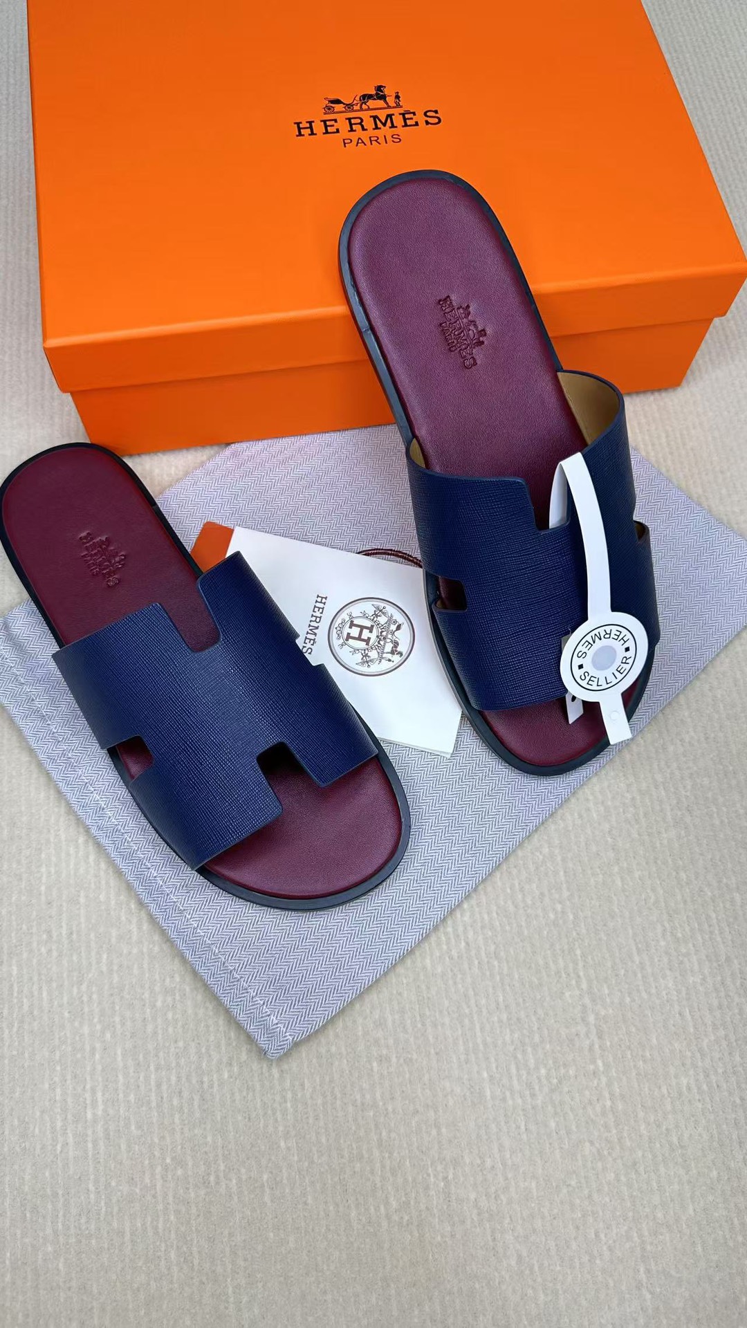 Cheap Hermes Slippers For Men in 211462, $60 USD- [IB211462] - Replica Hermes Slippers For Men