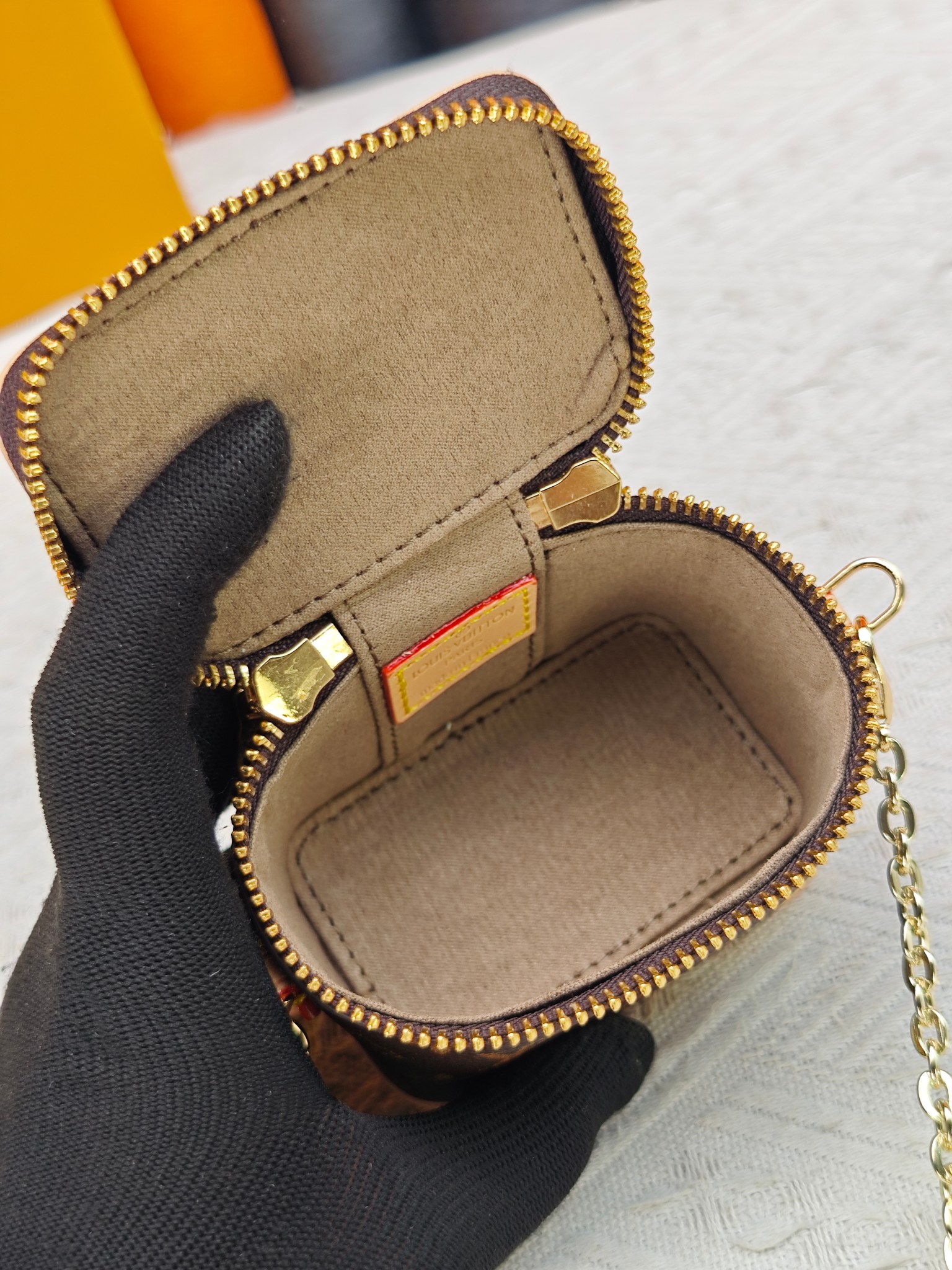 Cheap New Arrivals Louis Vuitton AAA quality Vanity Chain Pouch  in 211821, $70 USD- [IB211821] - Replica Louis Vuitton AAA quality Vanity Pouch