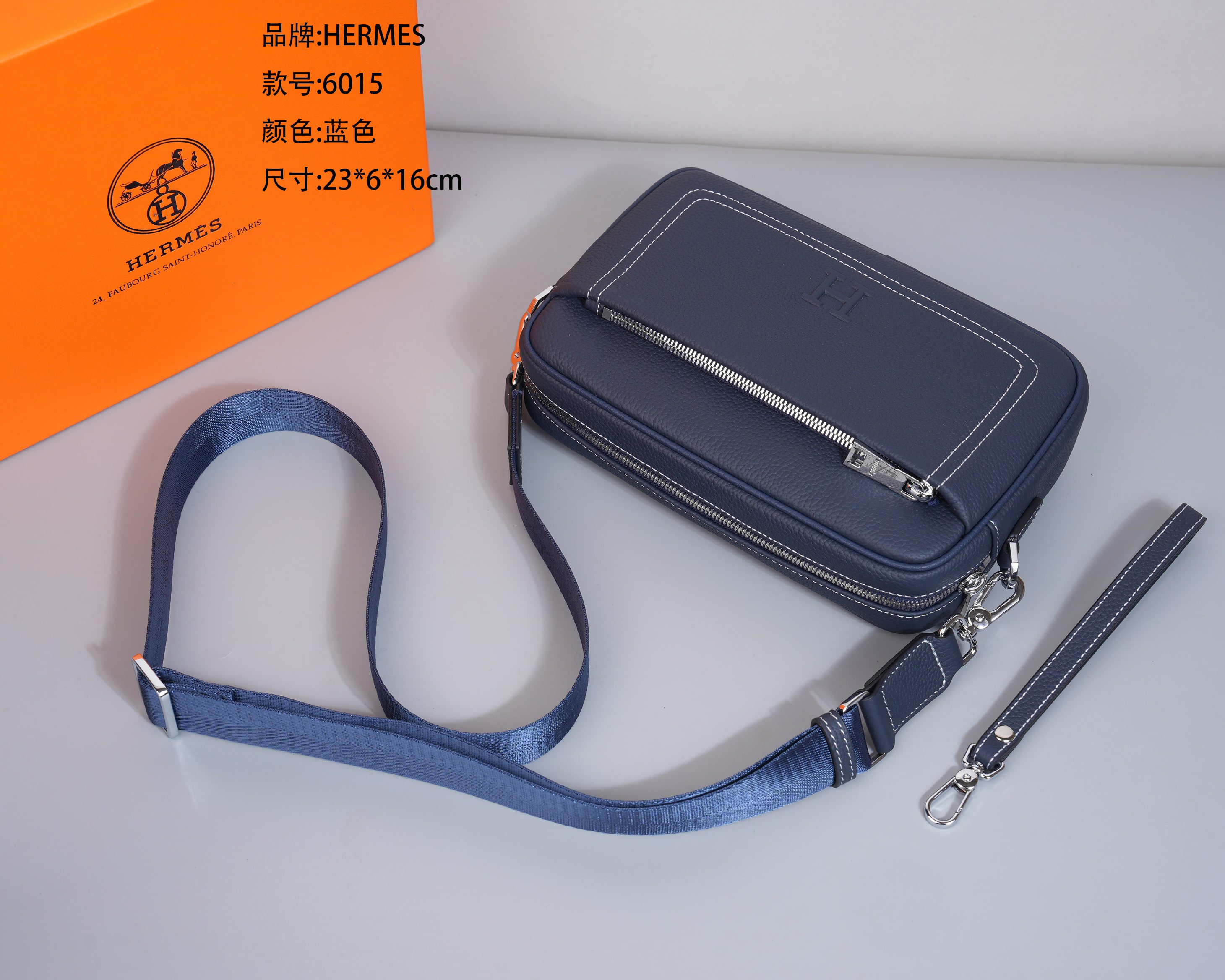 Cheap New Arrivals Hermes AAA quality Crossbody Bags for Men in 211931, $80 USD- [IB211931] - Replica Hermes AAA+++ Bags For Men