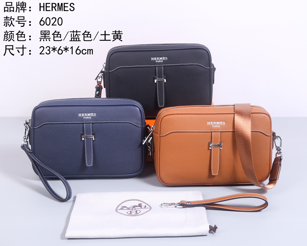 Cheap New Arrivals Hermes AAA quality Crossbody Bags for Men in 211934, $80 USD- [IB211934] - Replica Hermes AAA+++ Bags For Men