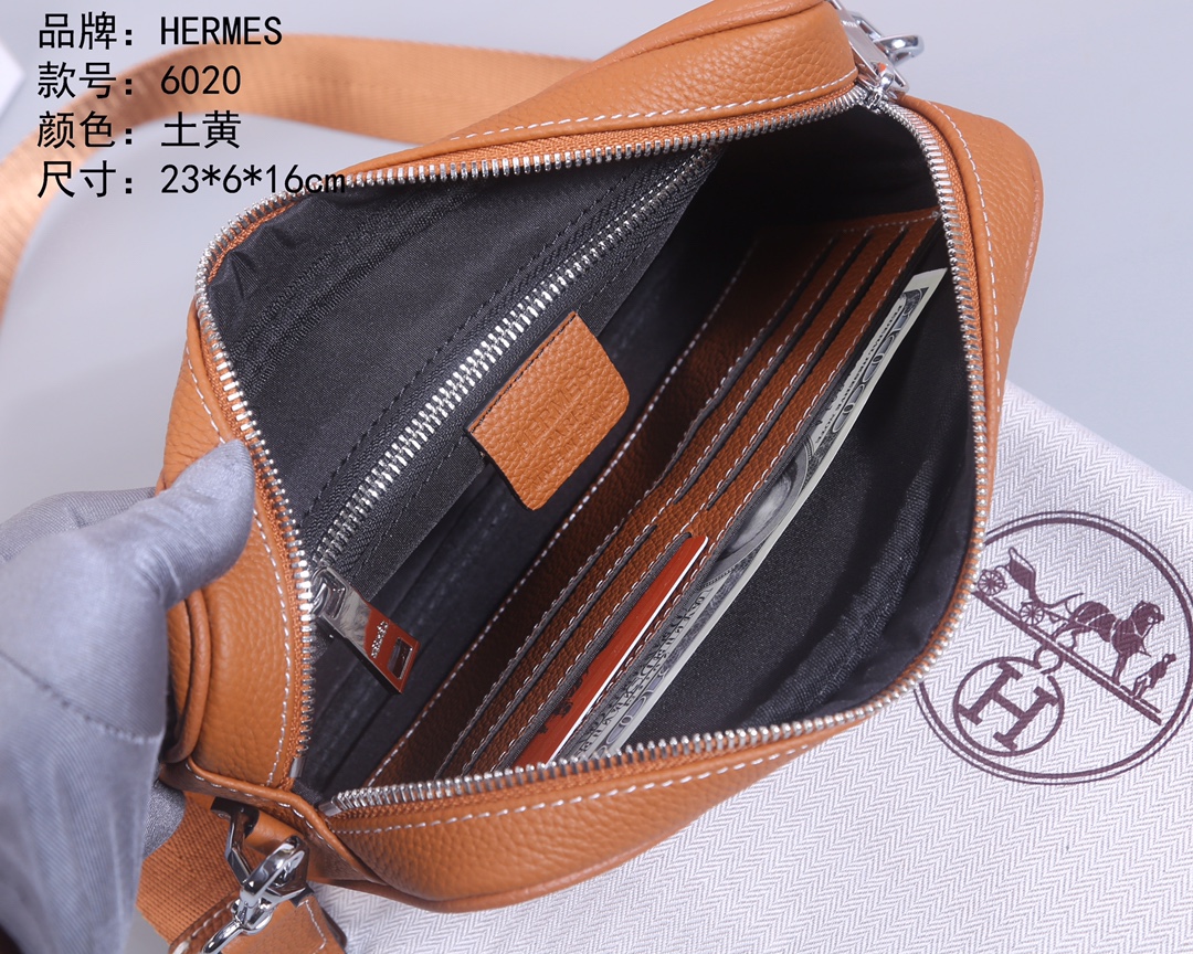 Cheap New Arrivals Hermes AAA quality Crossbody Bags for Men in 211934, $80 USD- [IB211934] - Replica Hermes AAA+++ Bags For Men