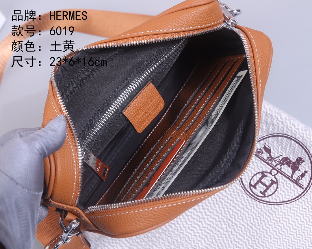 Cheap New Arrivals Hermes AAA quality Crossbody Bags for Men in 211937, $80 USD- [IB211937] - Replica Hermes AAA+++ Bags For Men