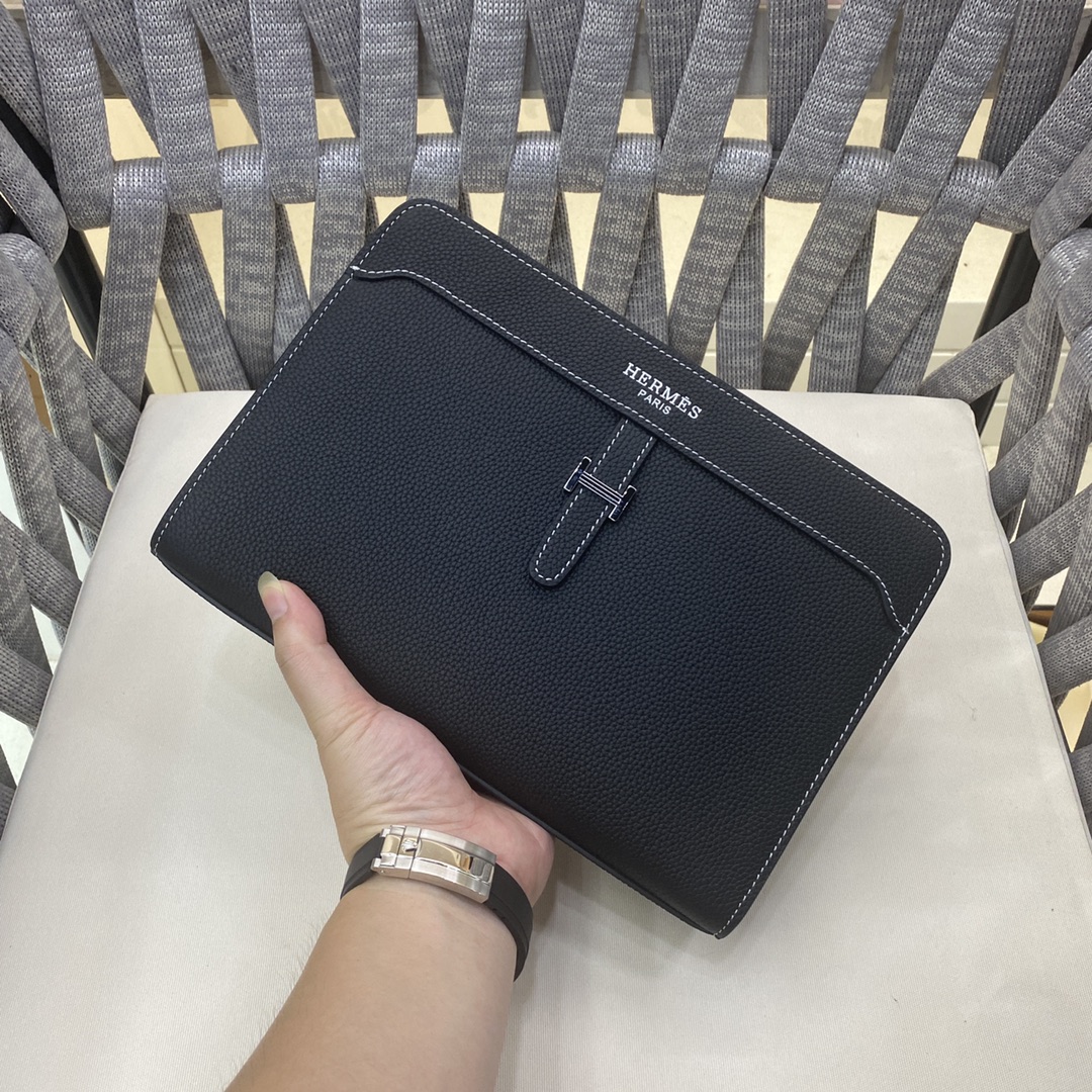 Cheap New Arrivals Hermes AAA quality Clutchs for Men in 211941, $75 USD- [IB211941] - Replica Hermes AAA+++ Bags For Men