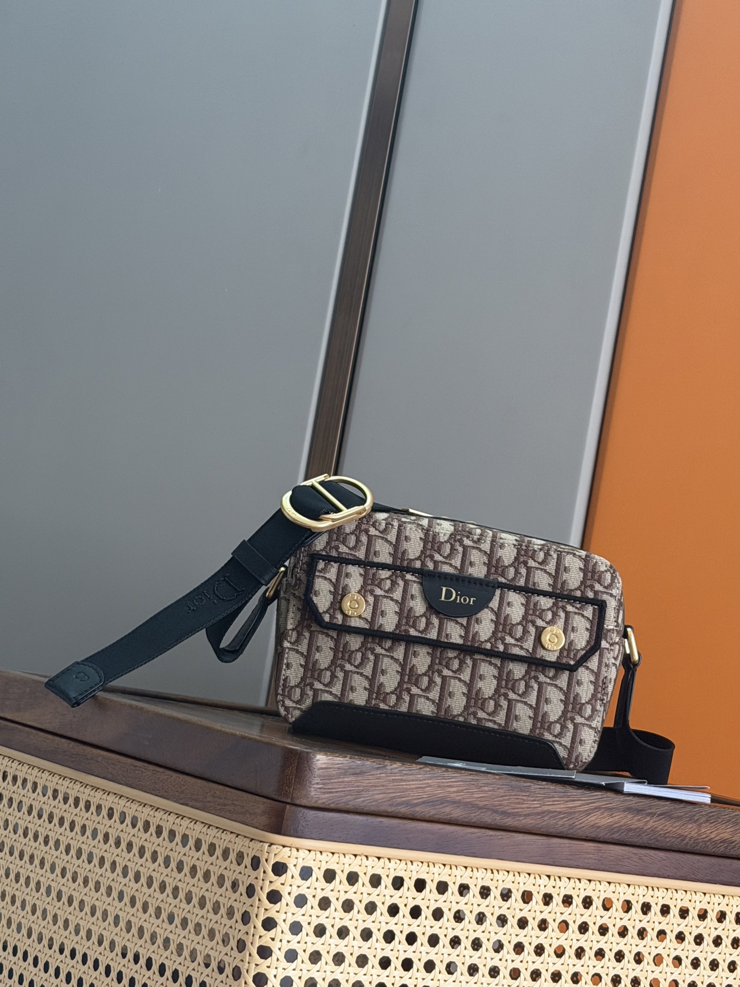 Cheap New Dior AAA-level men's zipper messenger bag in 212061, $110 USD- [IB212061] - Replica Dior AAA quality Bags For Men
