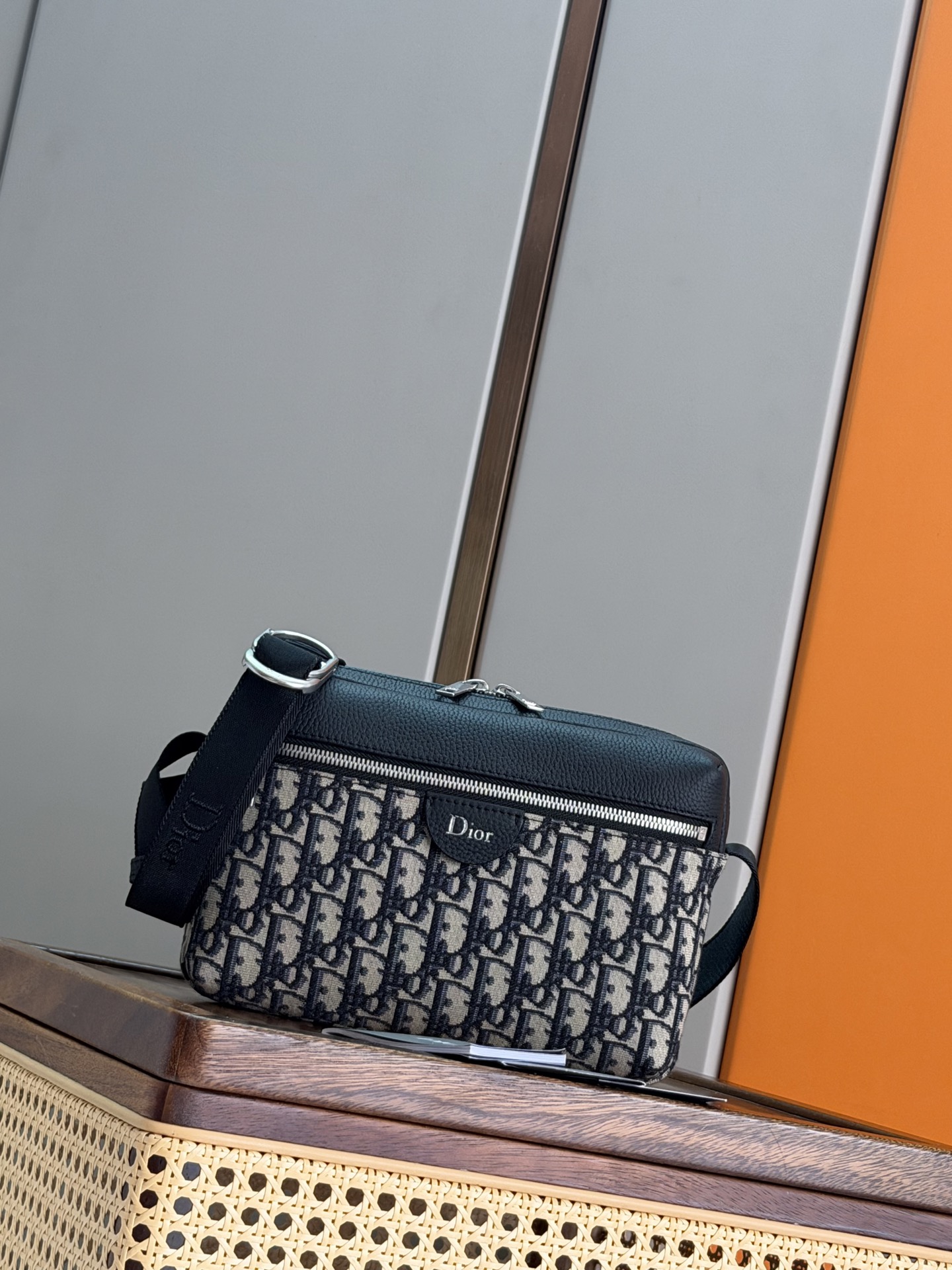 Cheap New Dior AAA-level men's zipper messenger bag in 212074, $95 USD- [IB212074] - Replica Dior AAA quality Bags For Men