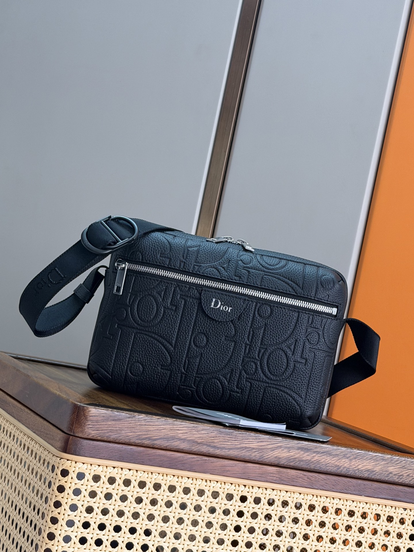 Cheap New Dior AAA-level men's zipper messenger bag in 212075, $95 USD- [IB212075] - Replica Dior AAA quality Bags For Men