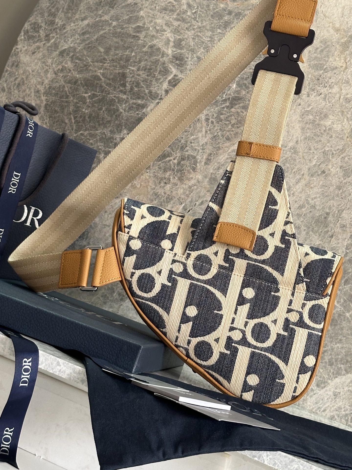 Cheap New Dior AAA-Class Men's Saddle Bag in 212091, $95 USD- [IB212091] - Replica Dior AAA quality Bags For Men