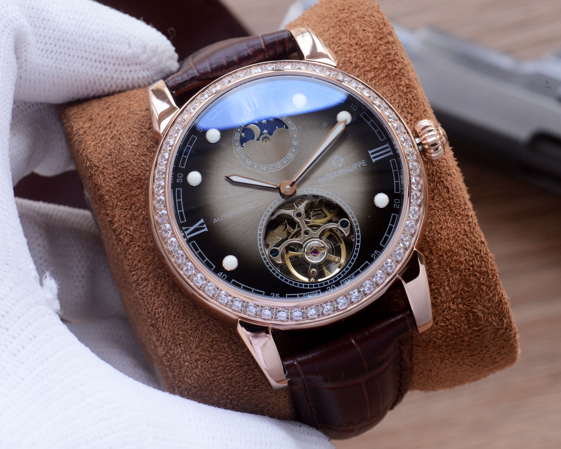 Cheap Patek Philippe high-quality mechanical wristwatch in 212452, $280 USD- [IB212452] - Replica Patek Philippe AAA Diamond Watches