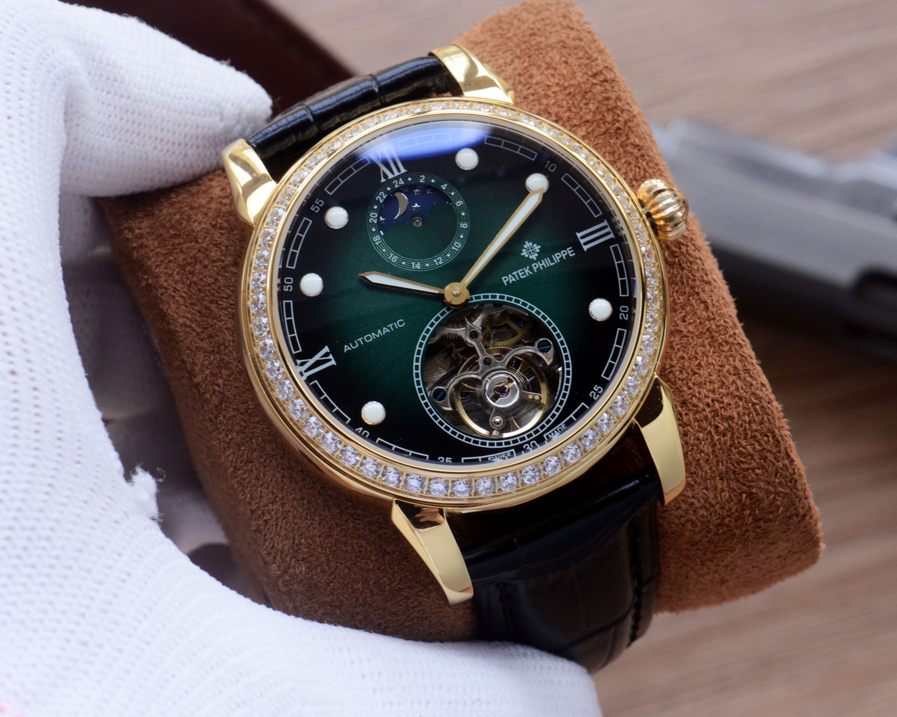 Cheap Patek Philippe high-quality mechanical wristwatch in 212455, $280 USD- [IB212455] - Replica Patek Philippe AAA Diamond Watches
