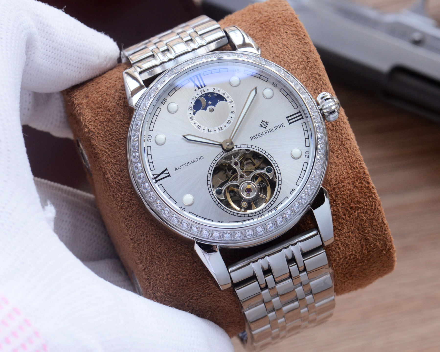 Cheap Patek Philippe high-quality mechanical wristwatch in 212456, $280 USD- [IB212456] - Replica Patek Philippe AAA Diamond Watches