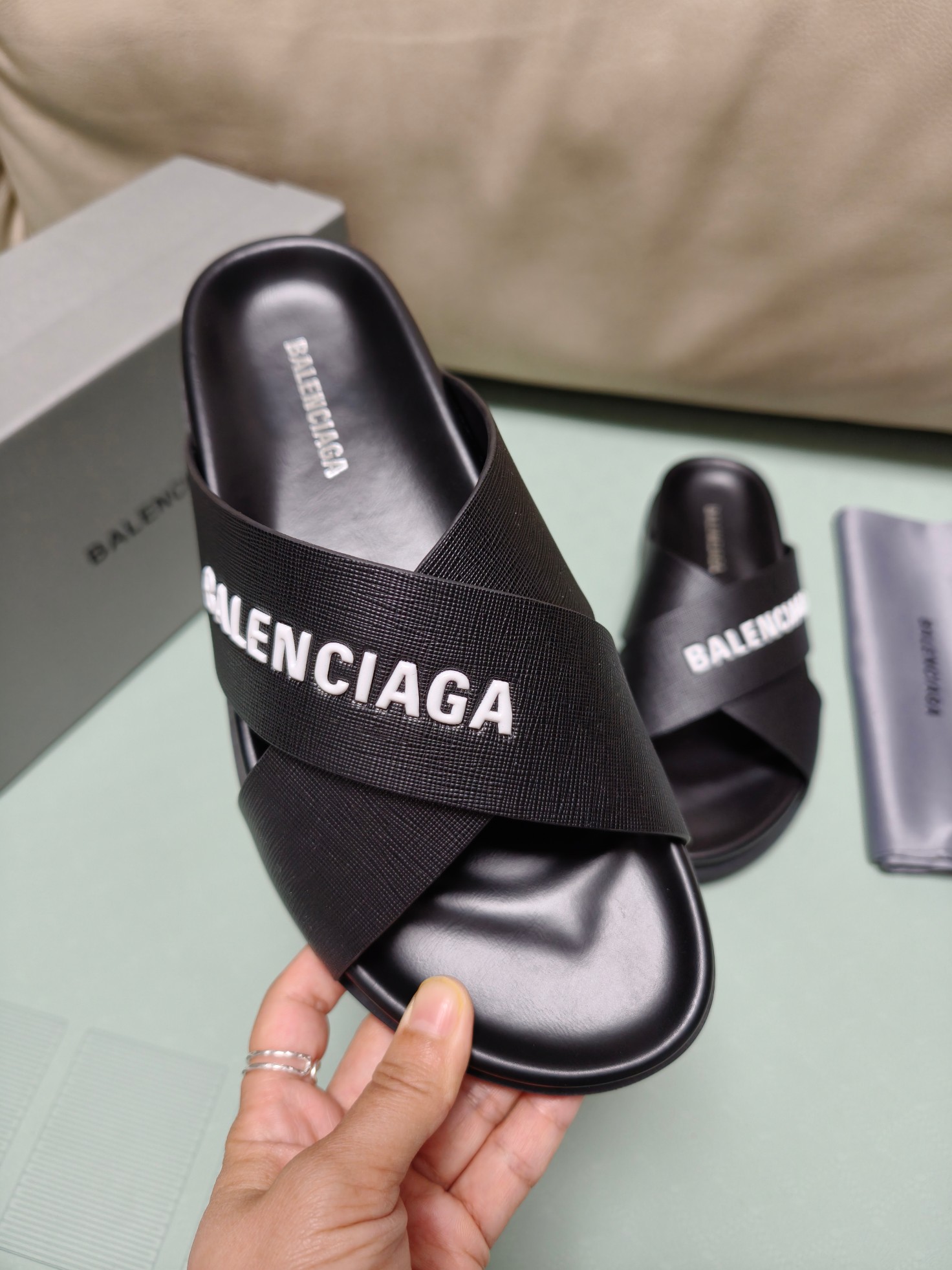 Cheap Balenciaga Slippers For Men in 212554, $60 USD- [IB212554] - Replica Balenciaga Slippers For Men