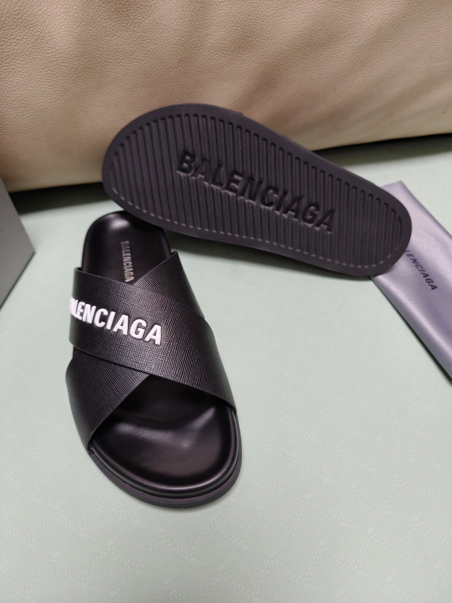 Cheap Balenciaga Slippers For Men in 212554, $60 USD- [IB212554] - Replica Balenciaga Slippers For Men
