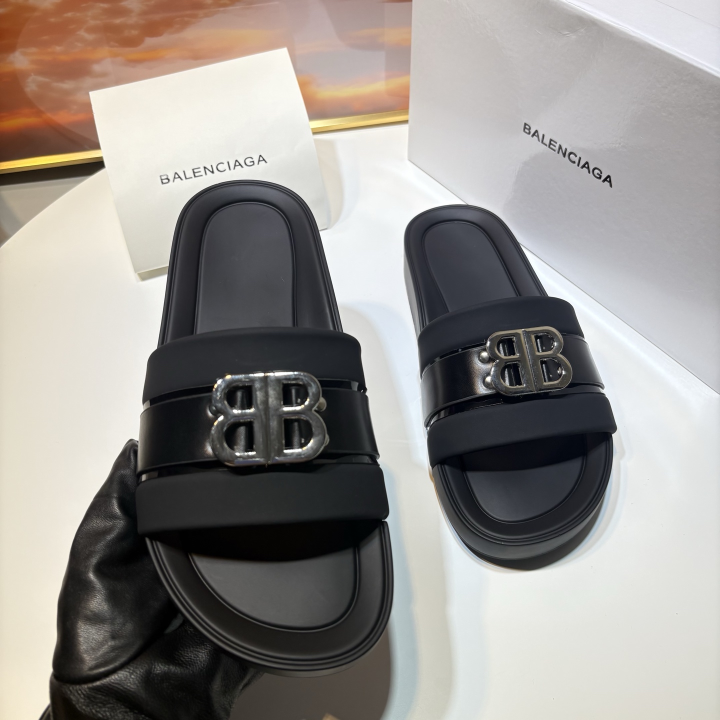 Cheap Balenciaga Slippers For Men in 212557, $60 USD- [IB212557] - Replica Balenciaga Slippers For Men