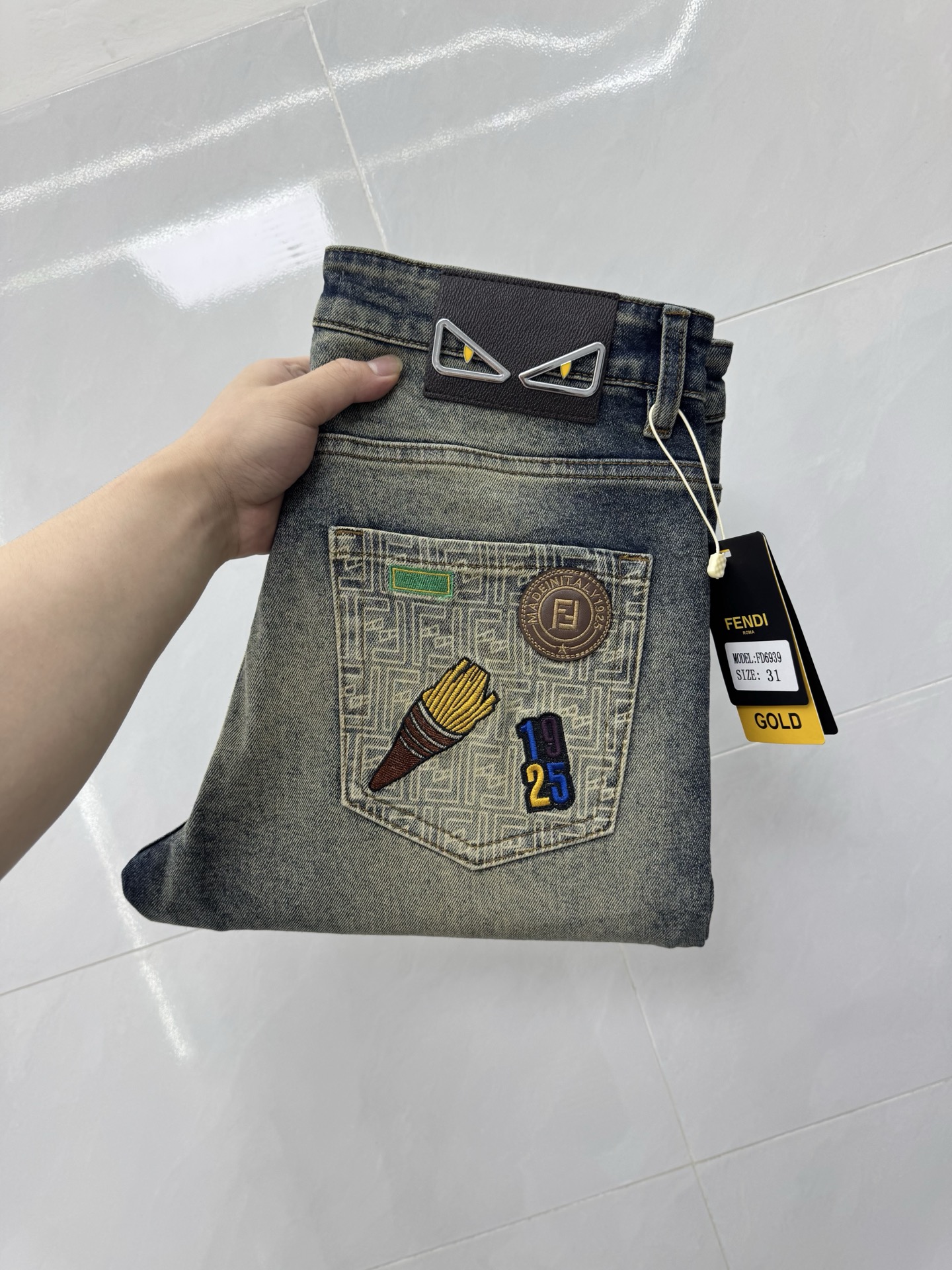 Cheap Fendi Jeans for Men in 212847, $65 USD- [IB212847] - Replica Fendi Jeans for Men