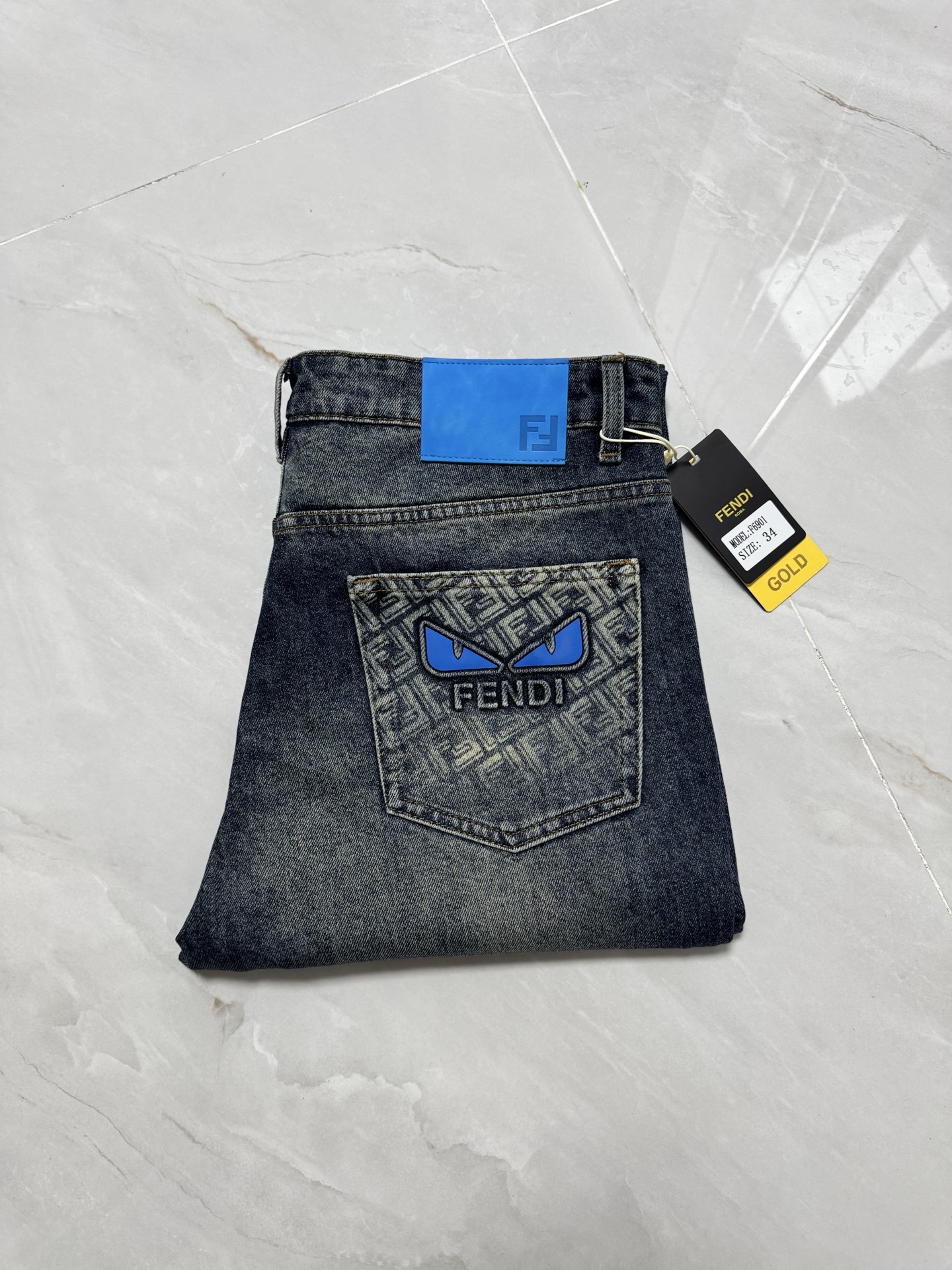 Cheap Fendi Jeans for Men in 212849, $65 USD- [IB212849] - Replica Fendi Jeans for Men