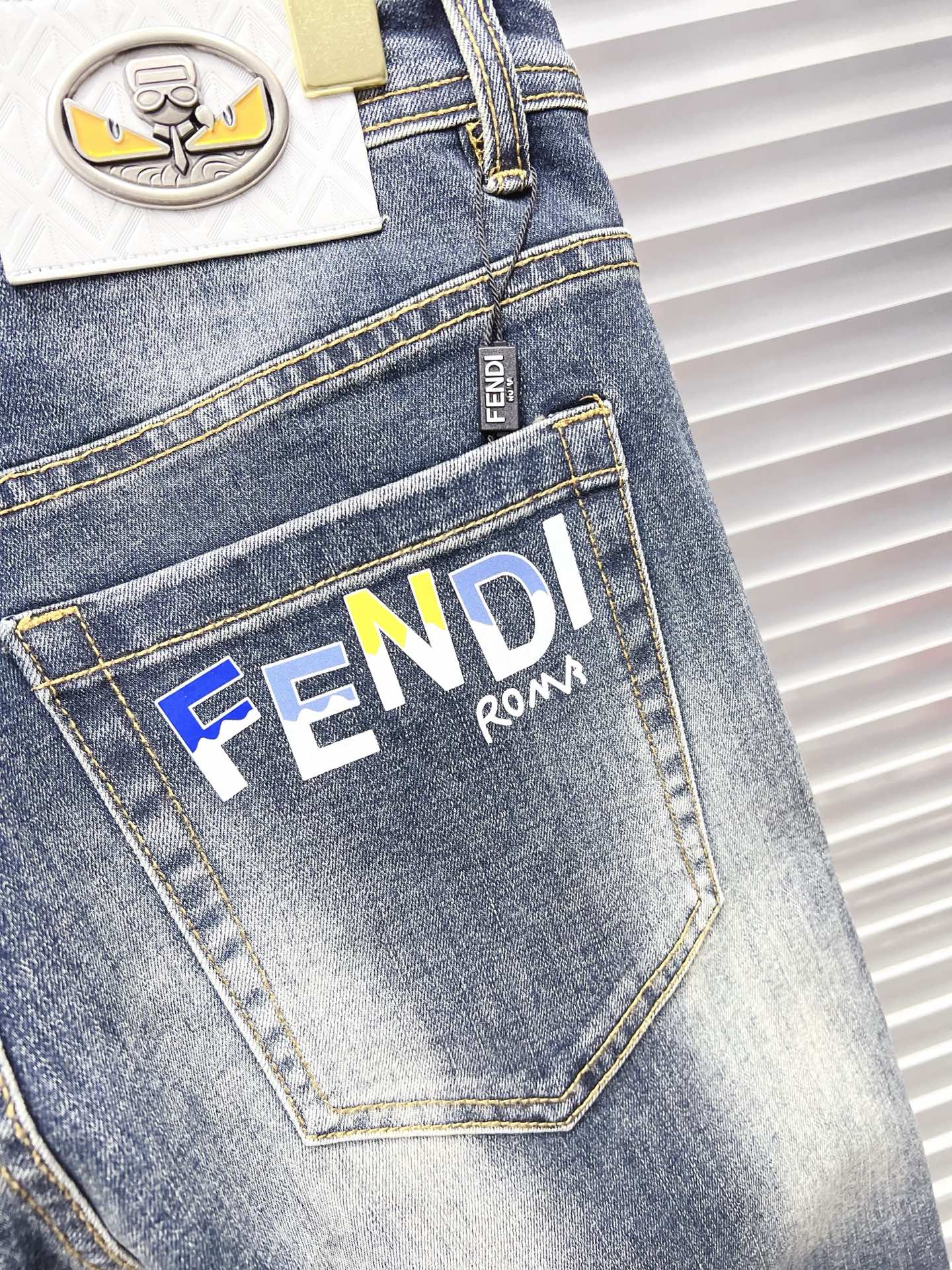 Cheap Fendi Jeans for Men in 212854, $65 USD- [IB212854] - Replica Fendi Jeans for Men