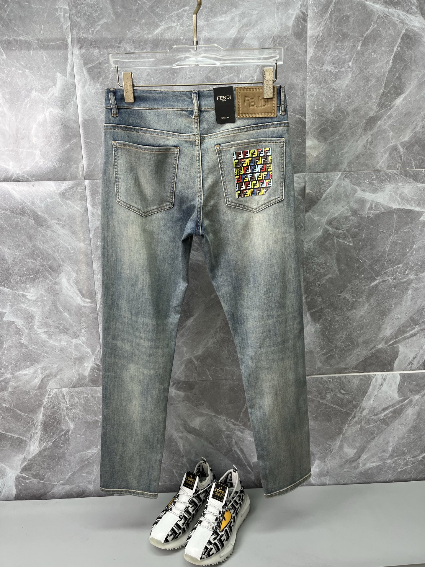 Cheap Fendi Jeans for Men in 212858, $65 USD- [IB212858] - Replica Fendi Jeans for Men