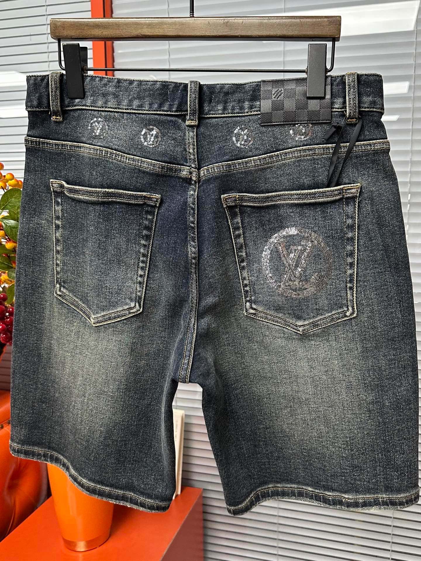 Cheap Louis Vuitton Jeans for Men in 212885, $65 USD- [IB212885] - Replica Louis Vuitton Short Jeans For Men