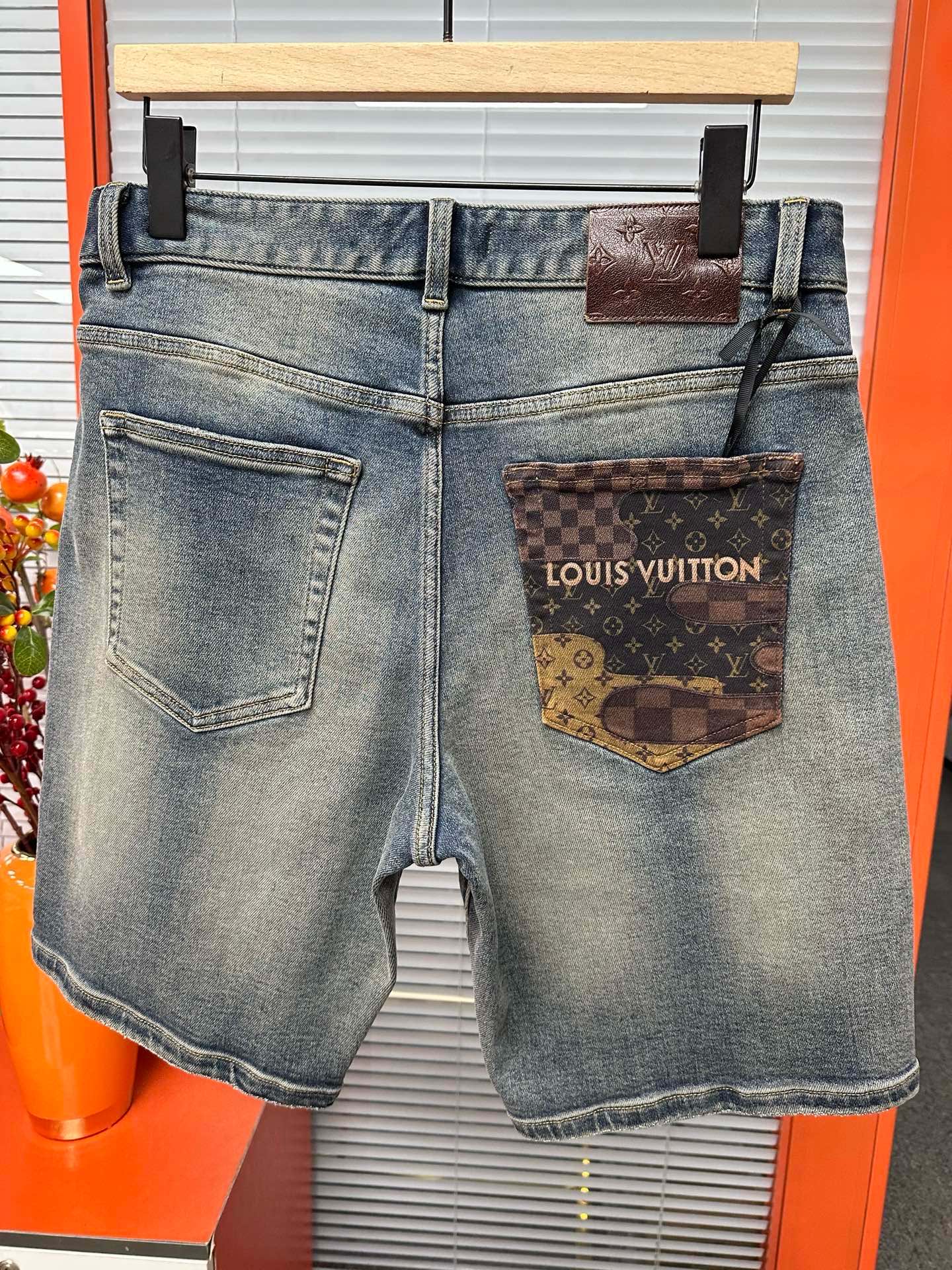 Cheap Louis Vuitton Jeans for Men in 212886, $65 USD- [IB212886] - Replica Louis Vuitton Short Jeans For Men
