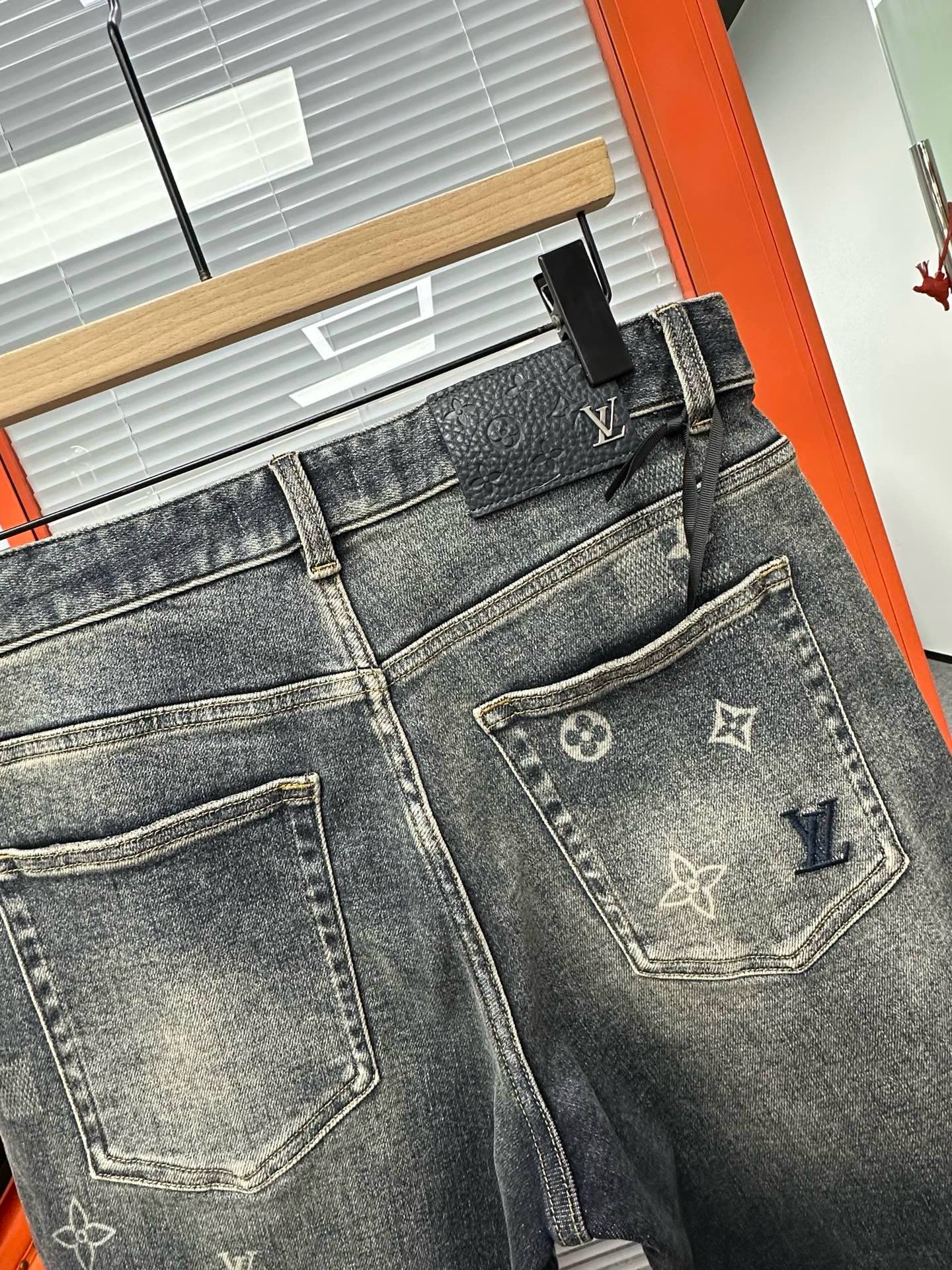 Cheap Louis Vuitton Jeans for Men in 212888, $75 USD- [IB212888] - Replica Louis Vuitton Short Jeans For Men