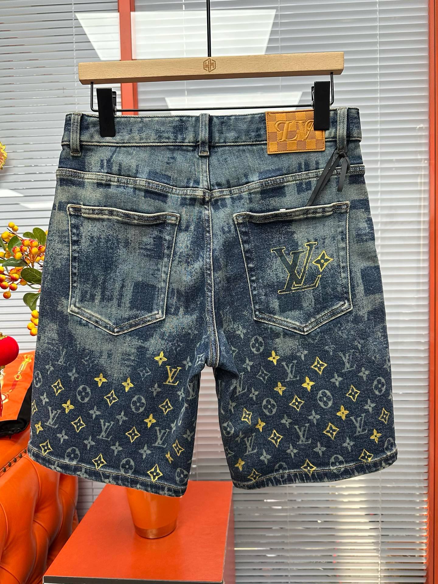 Cheap Louis Vuitton Jeans for Men in 212889, $75 USD- [IB212889] - Replica Louis Vuitton Short Jeans For Men