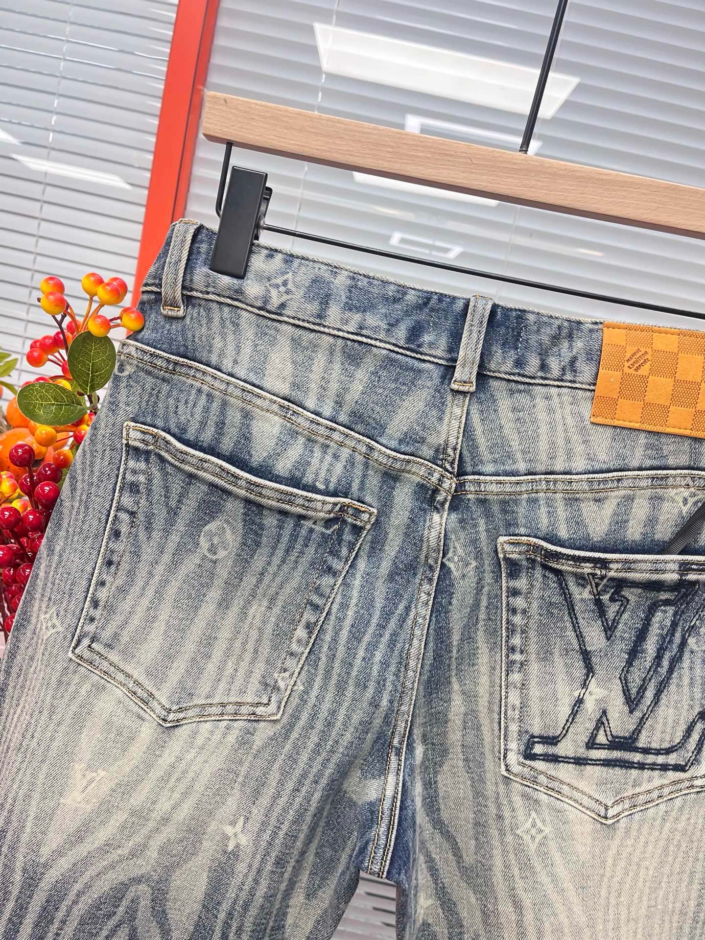 Cheap Louis Vuitton Jeans for Men in 212894, $75 USD- [IB212894] - Replica Louis Vuitton Short Jeans For Men