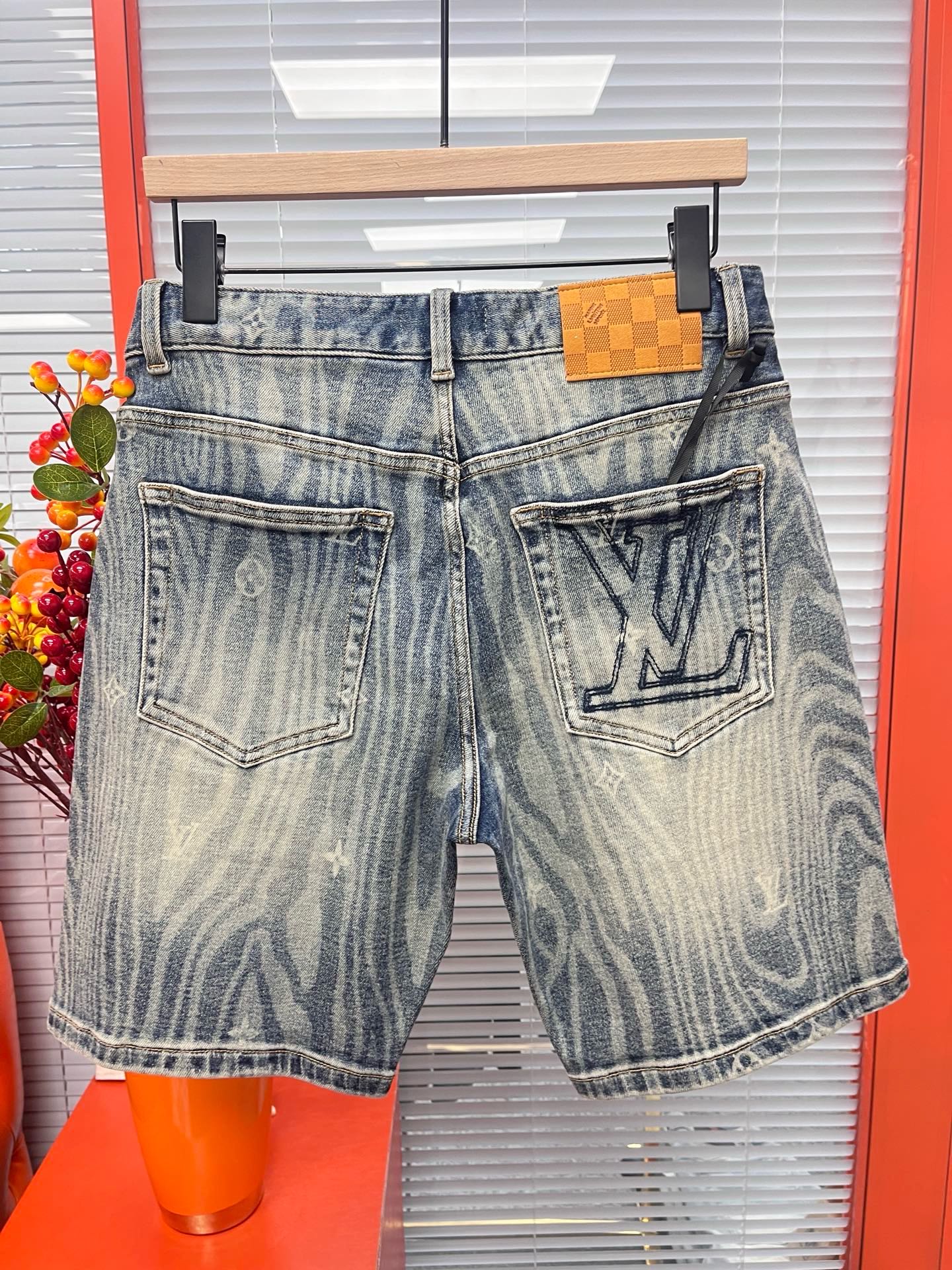 Cheap Louis Vuitton Jeans for Men in 212894, $75 USD- [IB212894] - Replica Louis Vuitton Short Jeans For Men