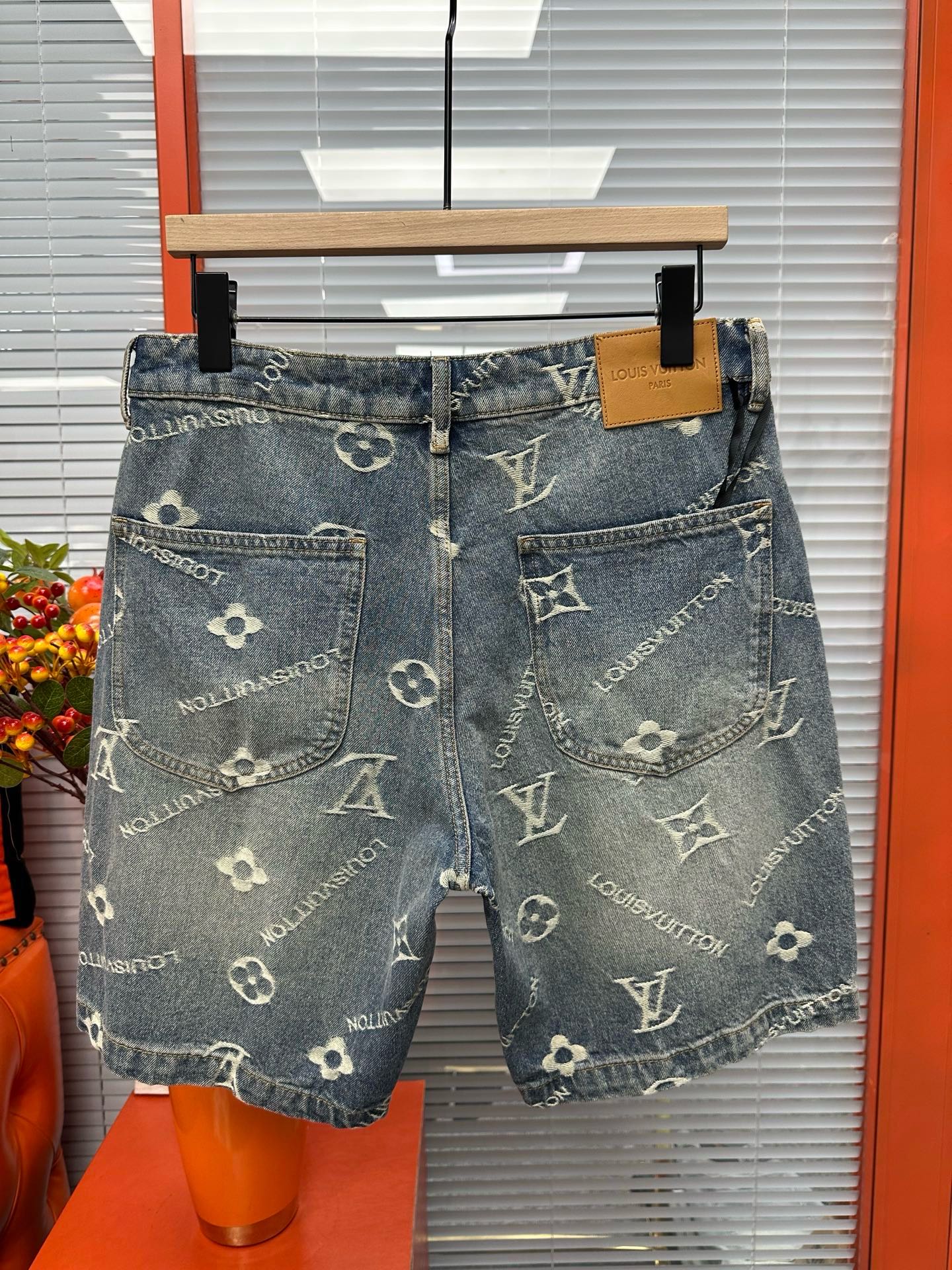 Cheap Louis Vuitton Jeans for Men in 212895, $75 USD- [IB212895] - Replica Louis Vuitton Short Jeans For Men
