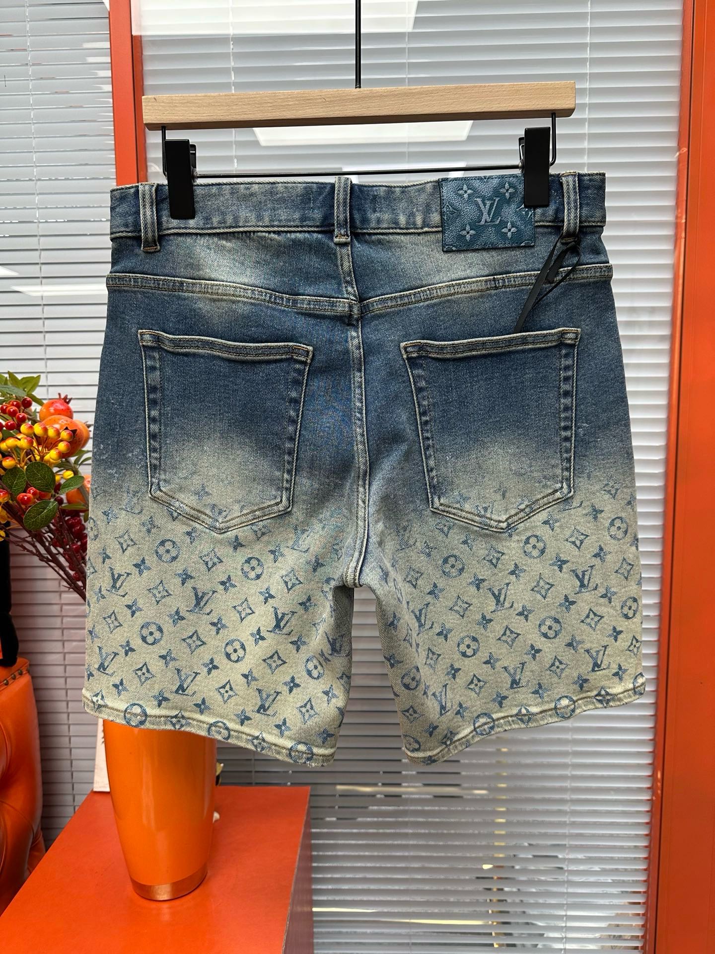 Cheap Louis Vuitton Jeans for Men in 212896, $75 USD- [IB212896] - Replica Louis Vuitton Short Jeans For Men