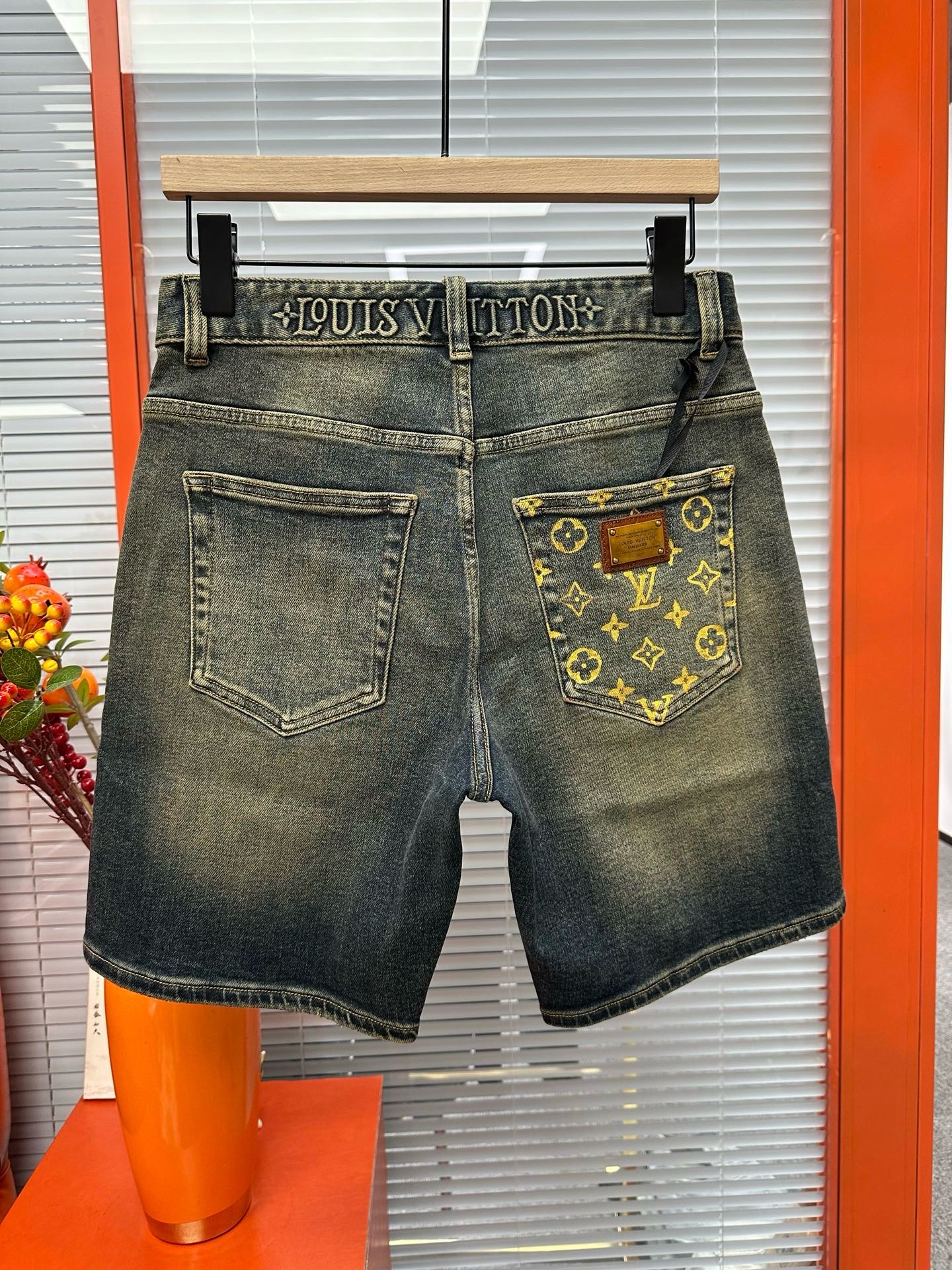 Cheap Louis Vuitton Jeans for Men in 212897, $75 USD- [IB212897] - Replica Louis Vuitton Short Jeans For Men