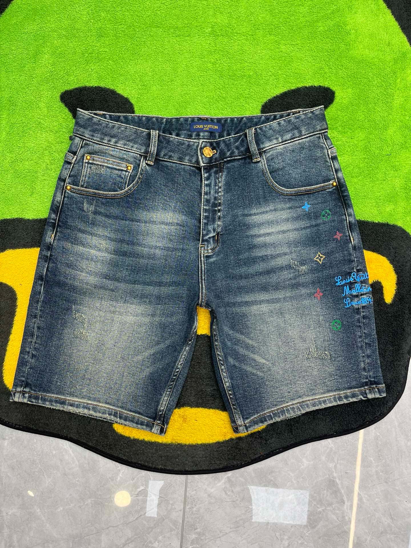 Cheap Louis Vuitton Jeans for Men in 212898, $75 USD- [IB212898] - Replica Louis Vuitton Short Jeans For Men