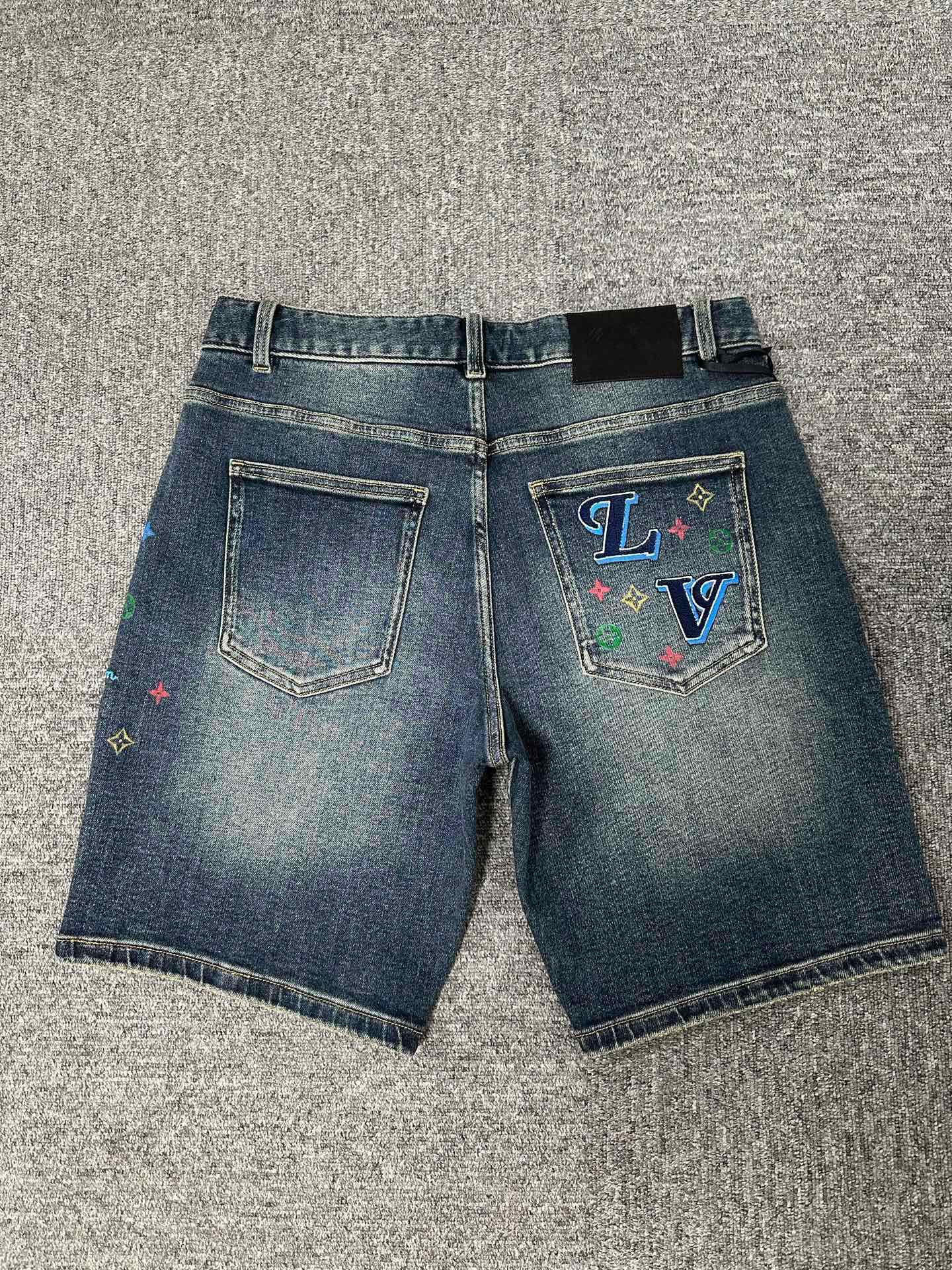Cheap Louis Vuitton Jeans for Men in 212899, $75 USD- [IB212899] - Replica Louis Vuitton Short Jeans For Men