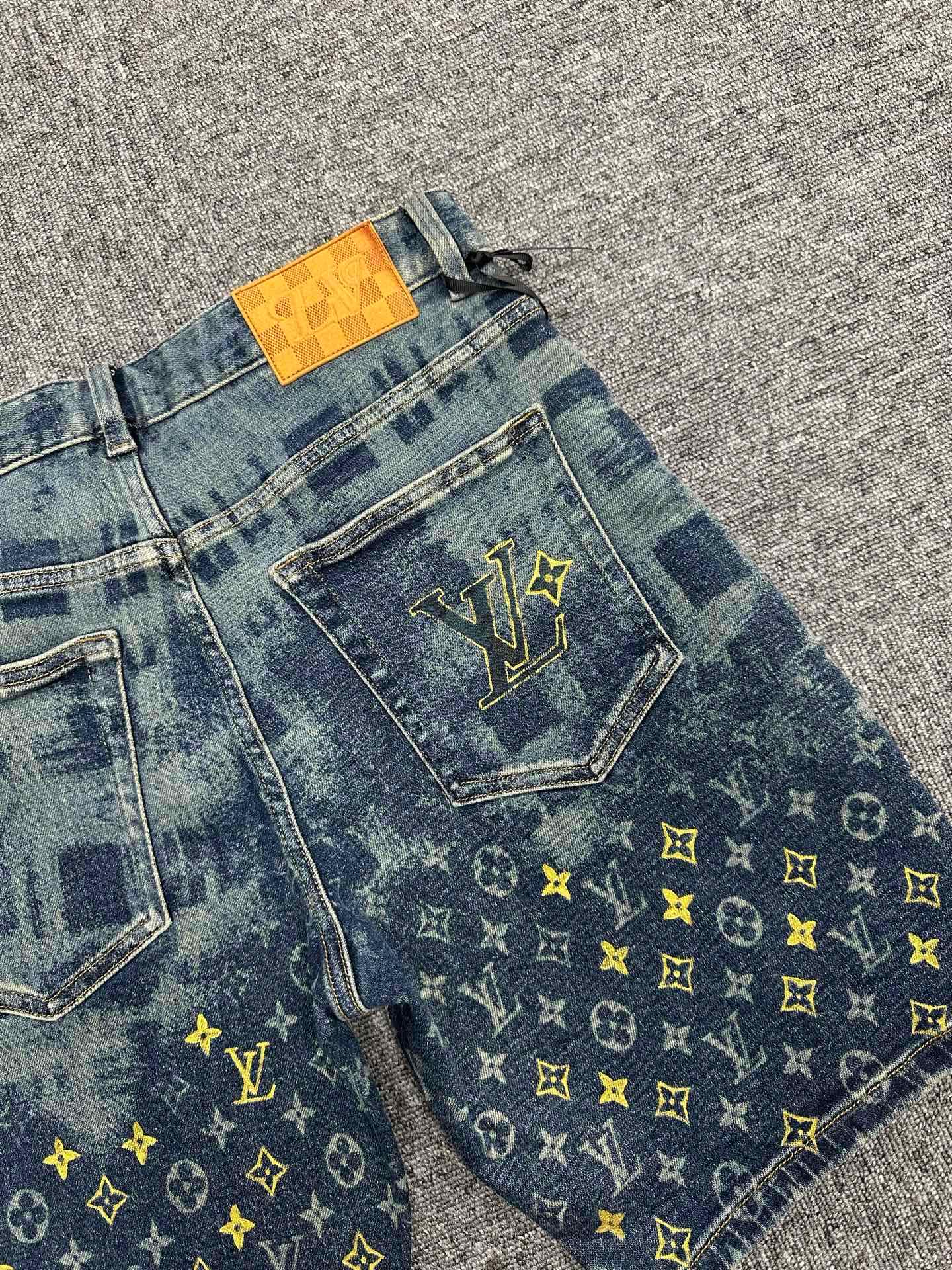 Cheap Louis Vuitton Jeans for Men in 212903, $75 USD- [IB212903] - Replica Louis Vuitton Short Jeans For Men