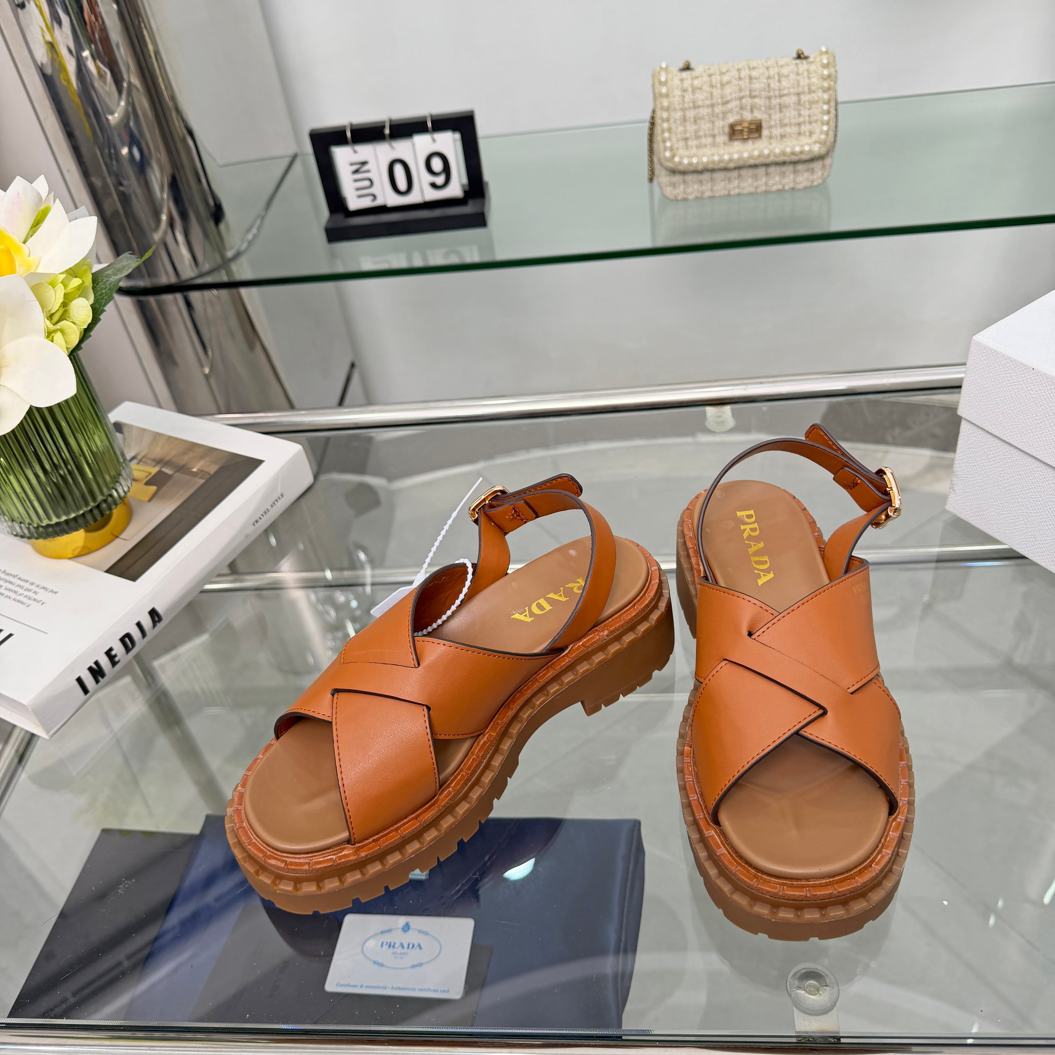 Cheap New Arrivals Prada Sandals For Women in 212909, $75 USD- [IB212909] - Replica Prada Slippers For Women