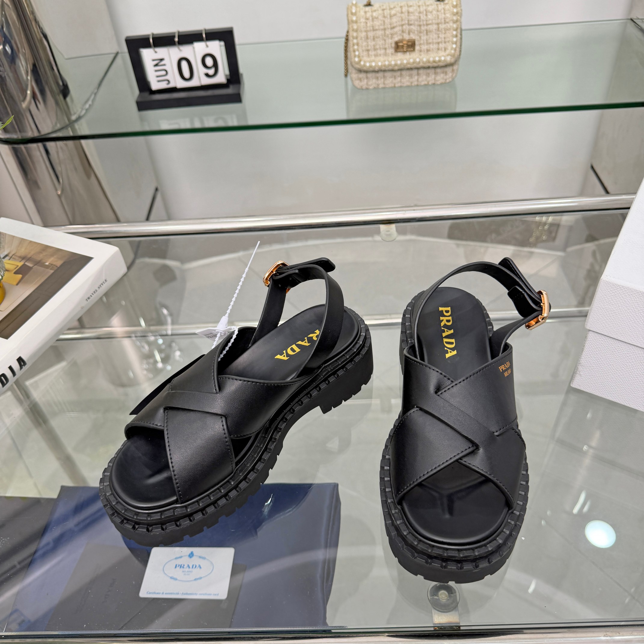 Cheap New Arrivals Prada Sandals For Women in 212911, $75 USD- [IB212911] - Replica Prada Slippers For Women