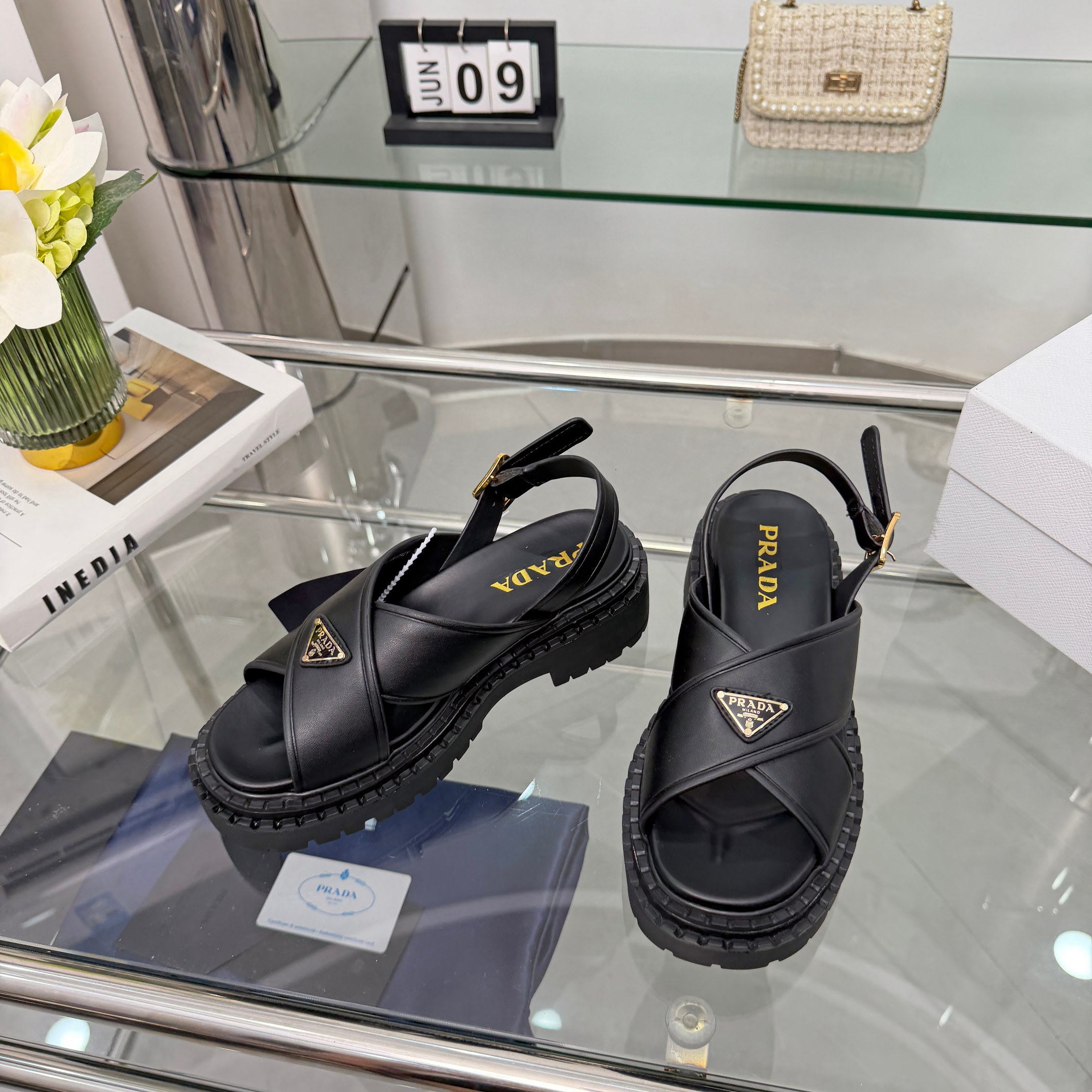 Cheap New Arrivals Prada Sandals For Women in 212913, $75 USD- [IB212913] - Replica Prada Slippers For Women