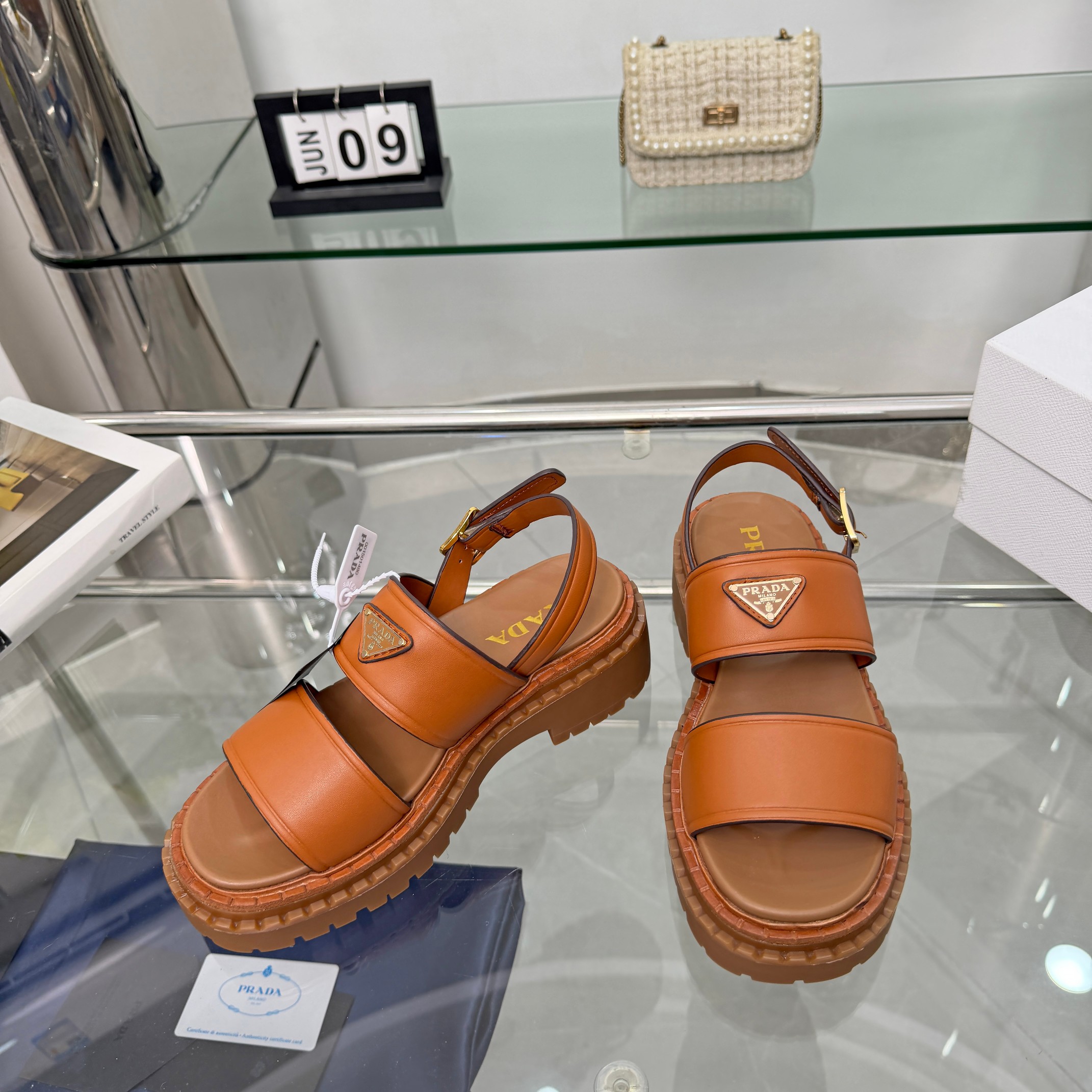 Cheap New Arrivals Prada Sandals For Women in 212916, $75 USD- [IB212916] - Replica Prada Slippers For Women