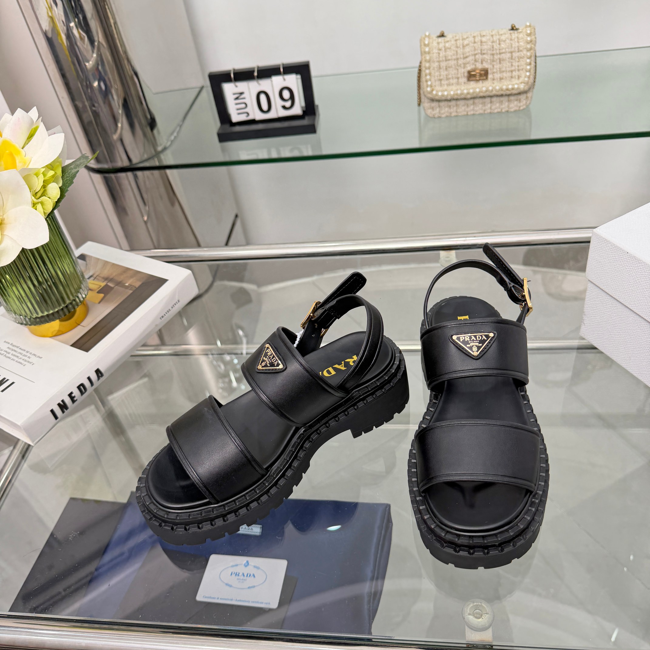 Cheap New Arrivals Prada Sandals For Women in 212917, $75 USD- [IB212917] - Replica Prada Slippers For Women