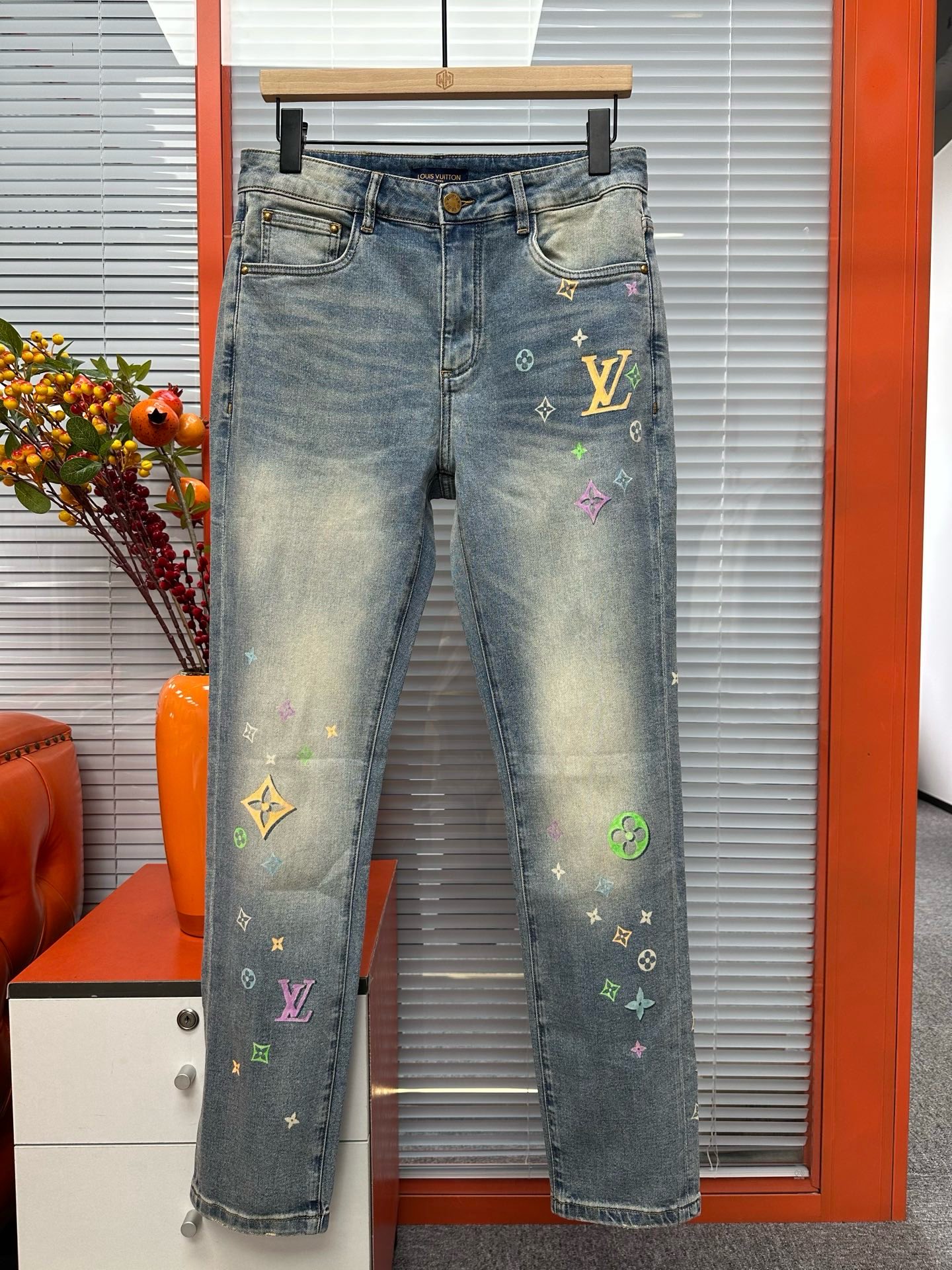 Cheap Louis Vuitton Jeans for Men in 212922, $95 USD- [IB212922] - Replica Louis Vuitton Jeans for Men