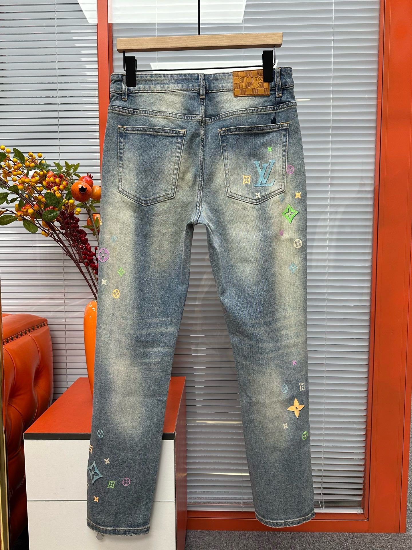 Cheap Louis Vuitton Jeans for Men in 212922, $95 USD- [IB212922] - Replica Louis Vuitton Jeans for Men