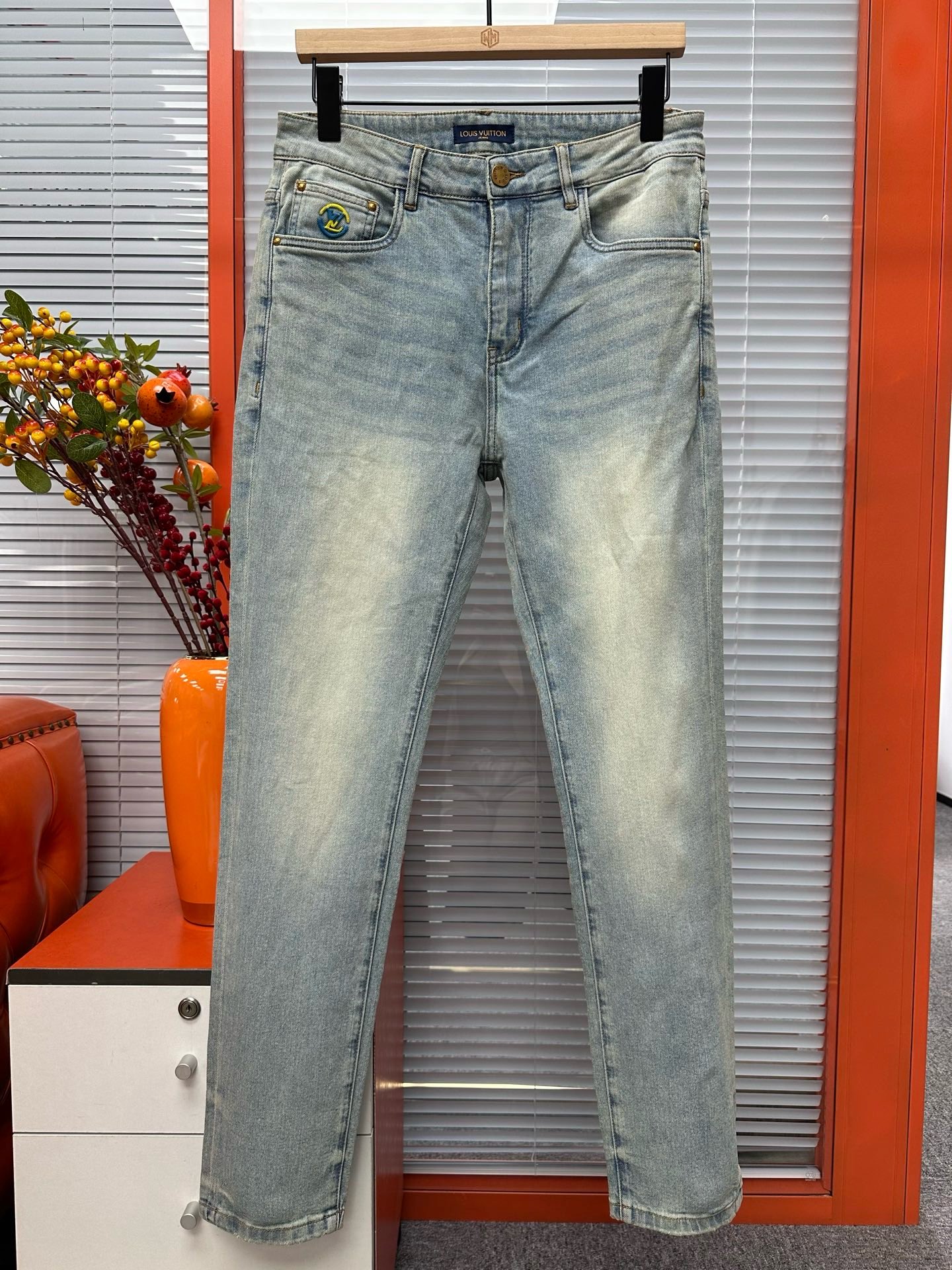 Cheap Louis Vuitton Jeans for Men in 212923, $95 USD- [IB212923] - Replica Louis Vuitton Jeans for Men