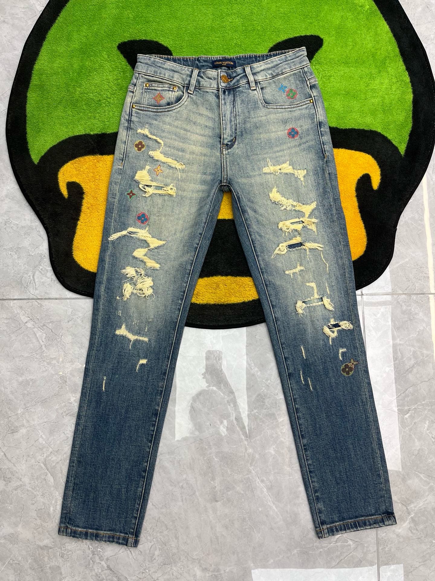 Cheap Louis Vuitton Jeans for Men in 212924, $95 USD- [IB212924] - Replica Louis Vuitton Jeans for Men