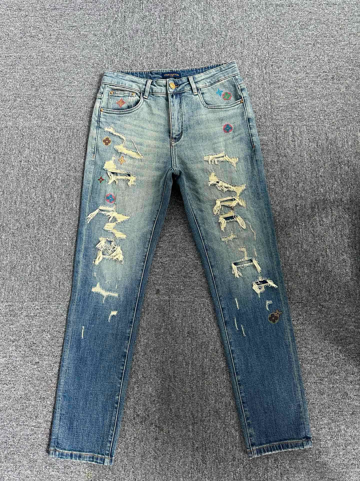 Cheap Louis Vuitton Jeans for Men in 212925, $95 USD- [IB212925] - Replica Louis Vuitton Jeans for Men