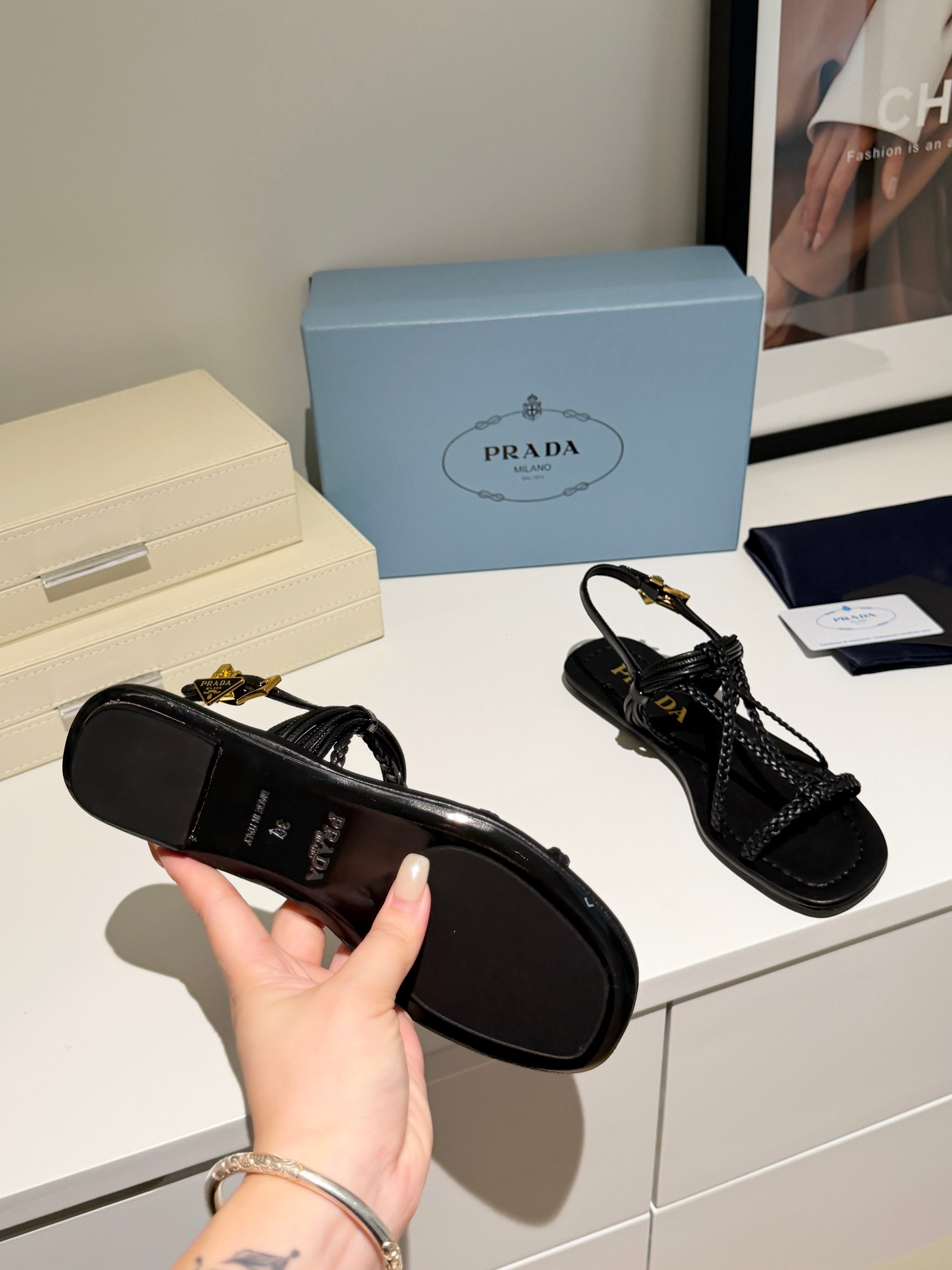 Cheap New Arrivals Prada Sandals For Women in 212928, $75 USD- [IB212928] - Replica Prada Slippers For Women