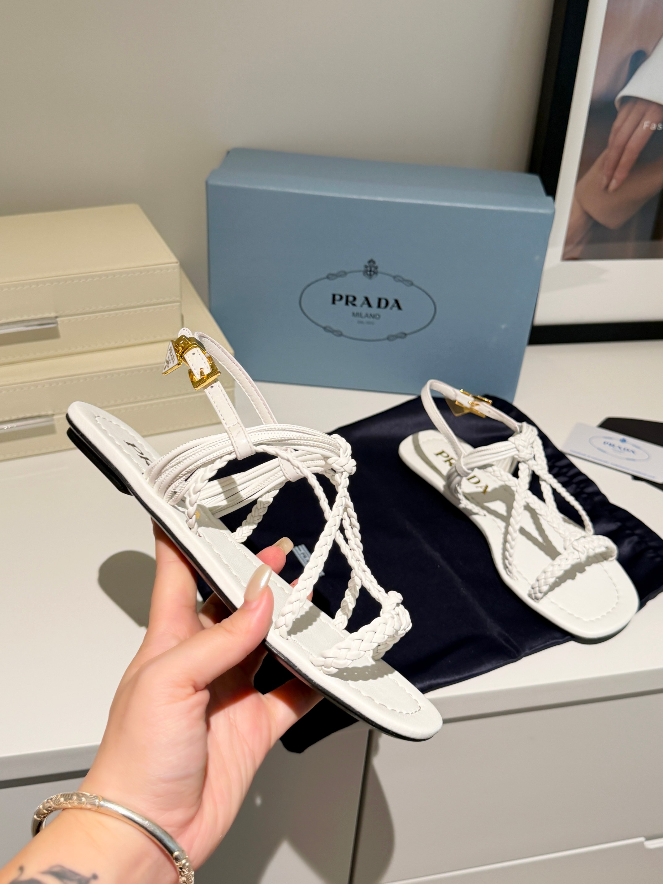 Cheap New Arrivals Prada Sandals For Women in 212929, $75 USD- [IB212929] - Replica Prada Slippers For Women