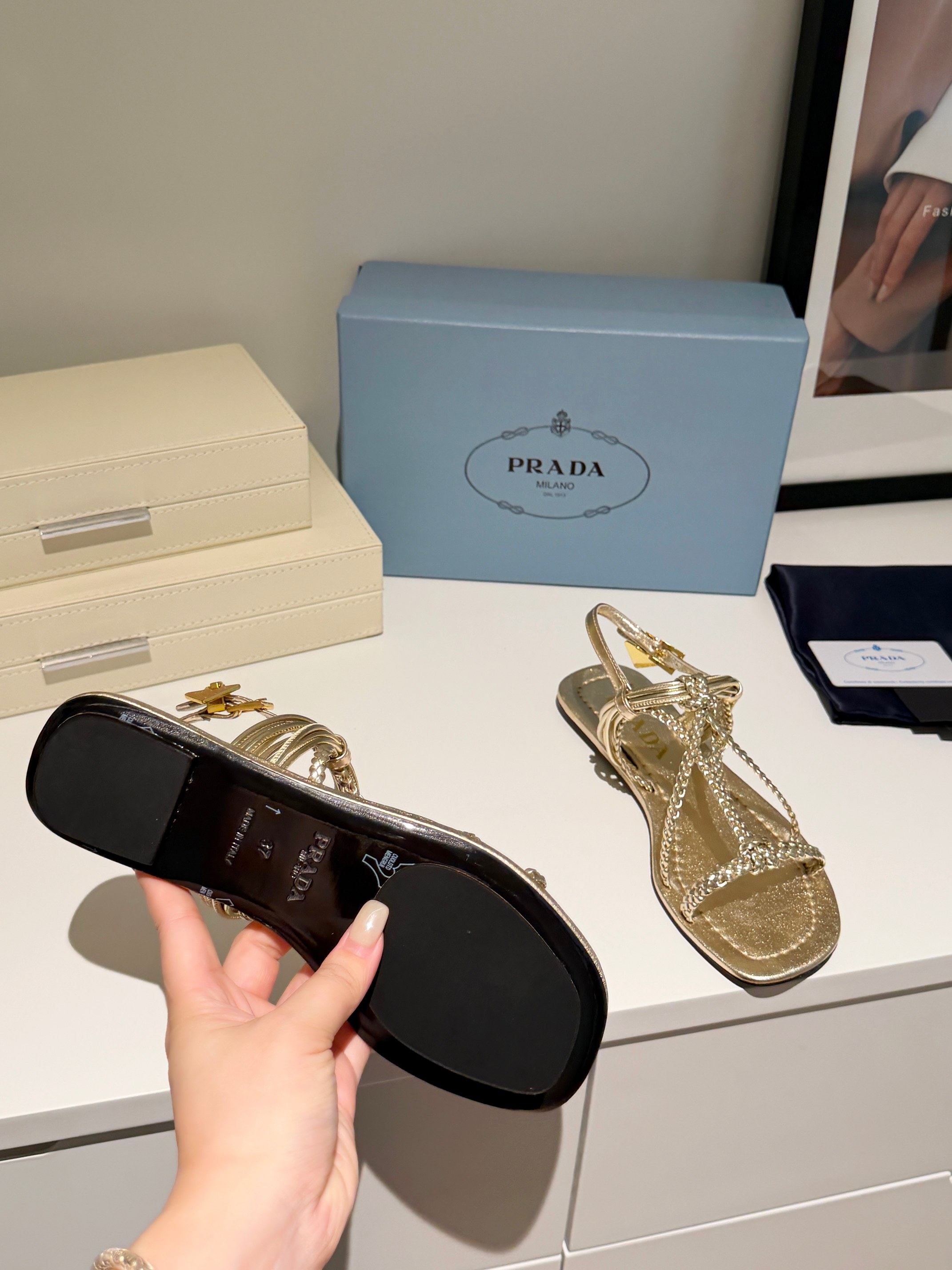 Cheap New Arrivals Prada Sandals For Women in 212930, $75 USD- [IB212930] - Replica Prada Slippers For Women