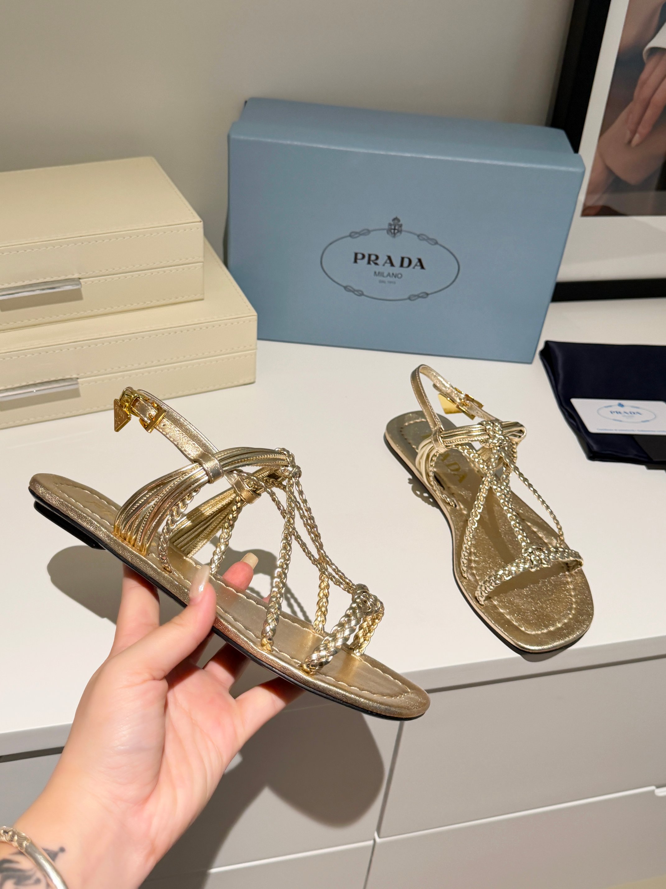 Cheap New Arrivals Prada Sandals For Women in 212930, $75 USD- [IB212930] - Replica Prada Slippers For Women