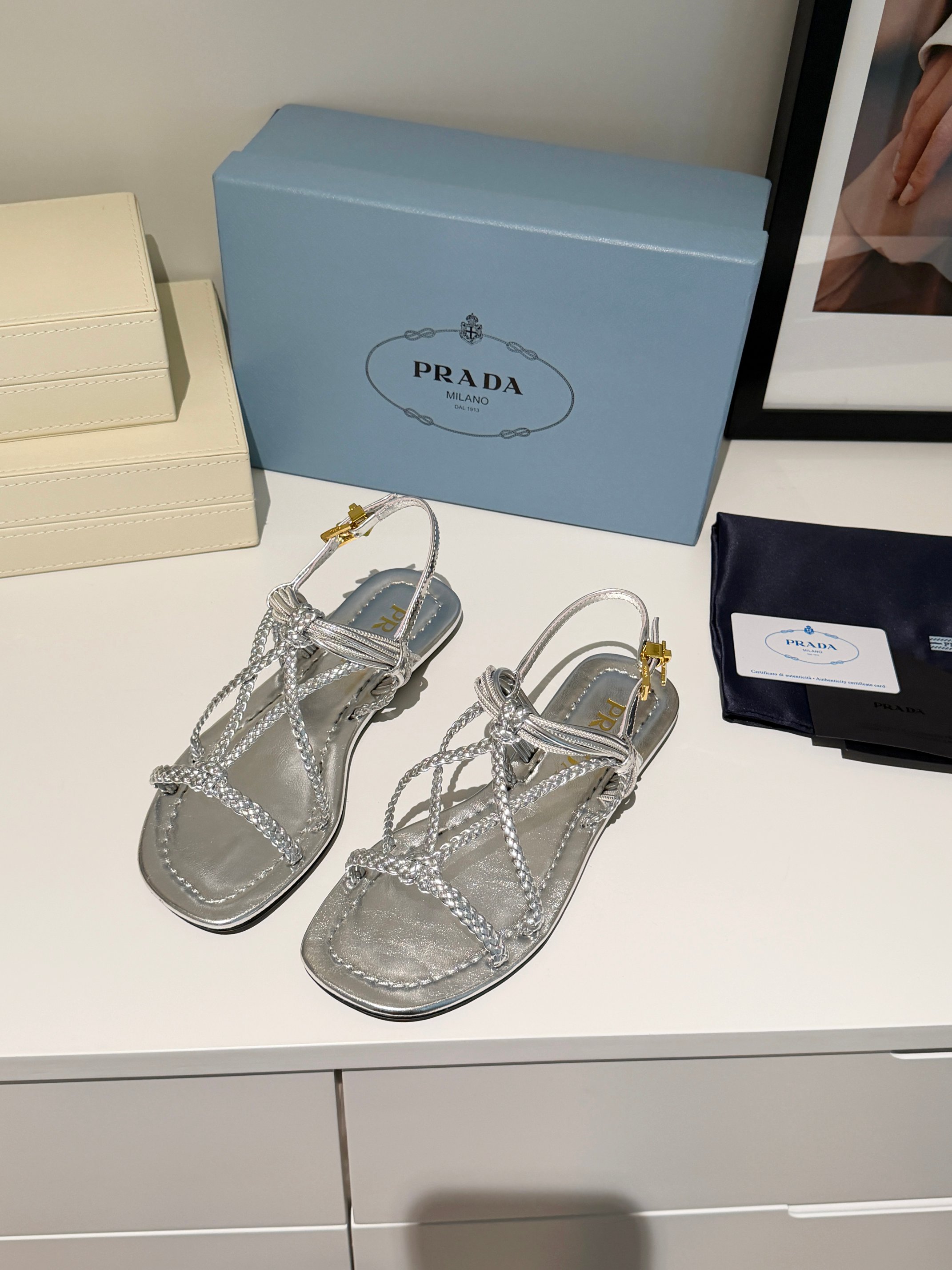 Cheap New Arrivals Prada Sandals For Women in 212931, $75 USD- [IB212931] - Replica Prada Slippers For Women